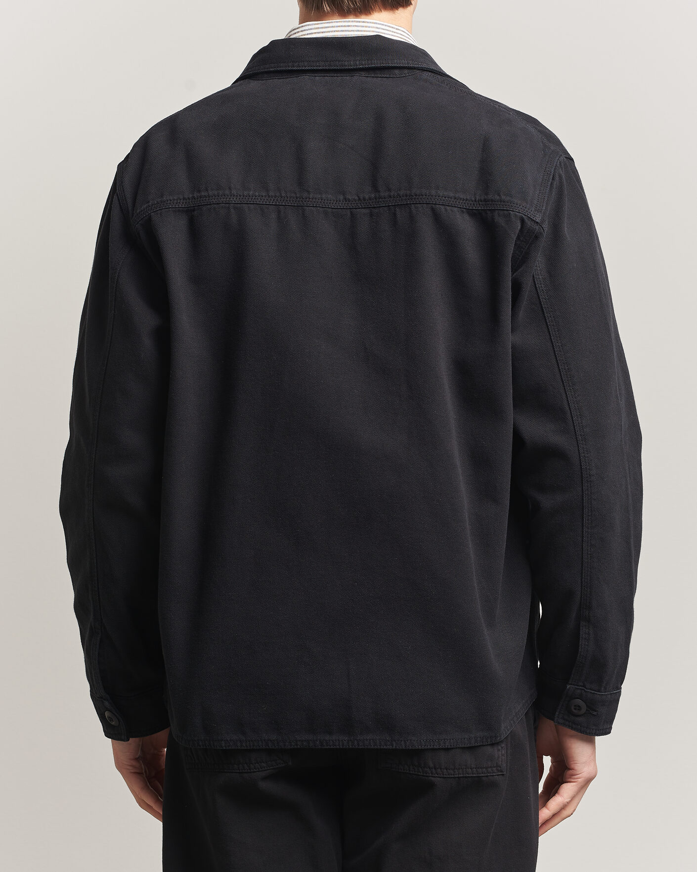Herr | Skjortor | Forét | Berry Canvas Overshirt Black