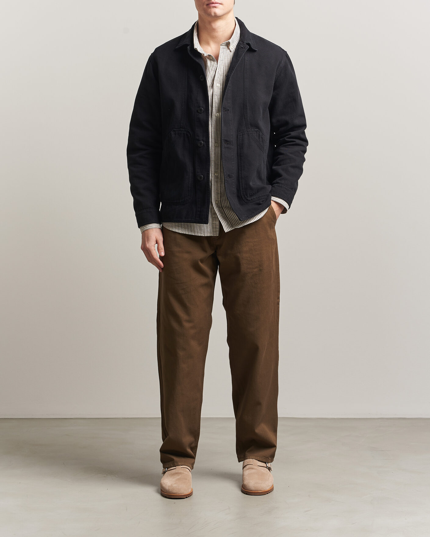 Herr | Byxor | Forét | Clay Light Pants Algae Green