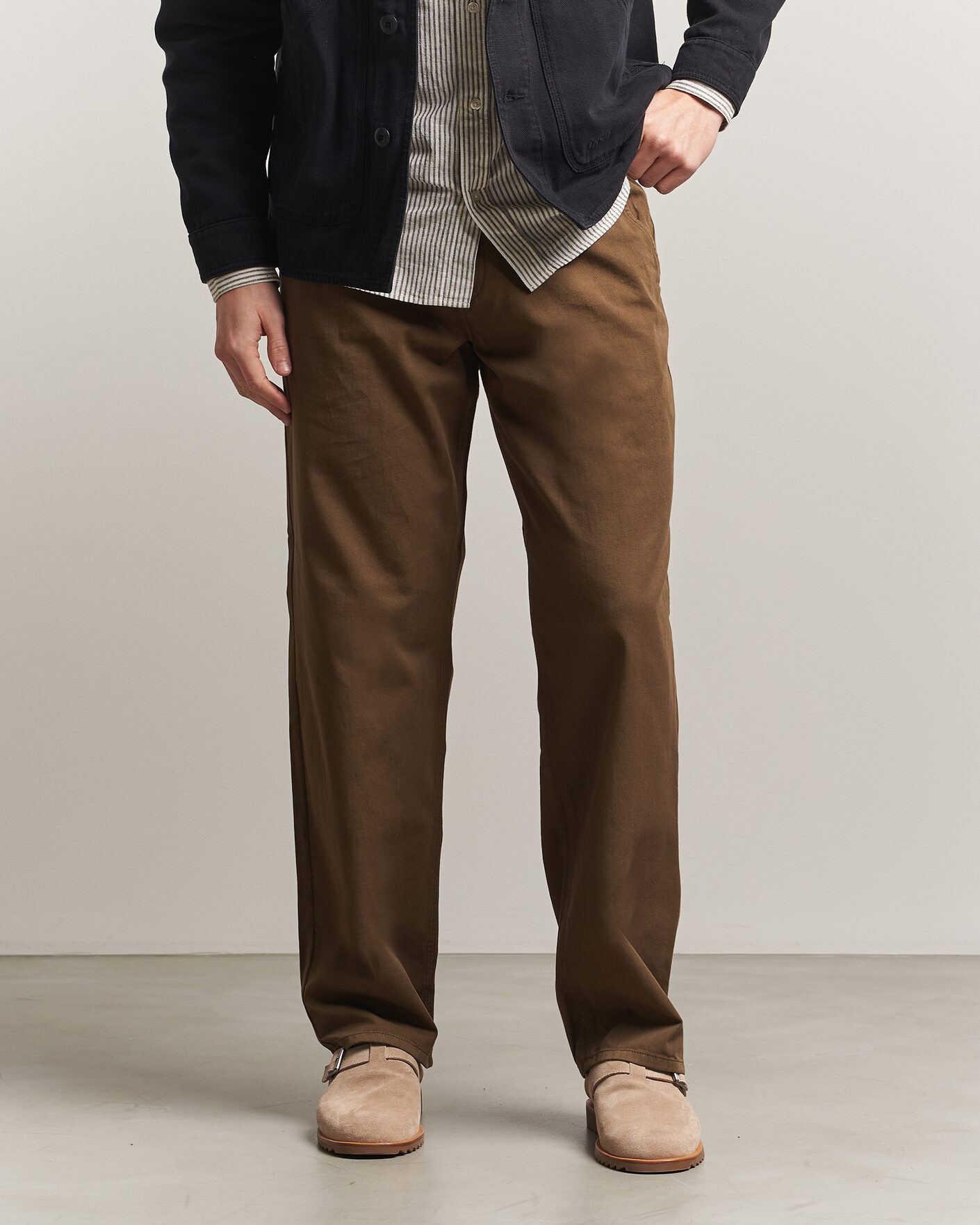 Herr | Byxor | Forét | Clay Light Pants Algae Green