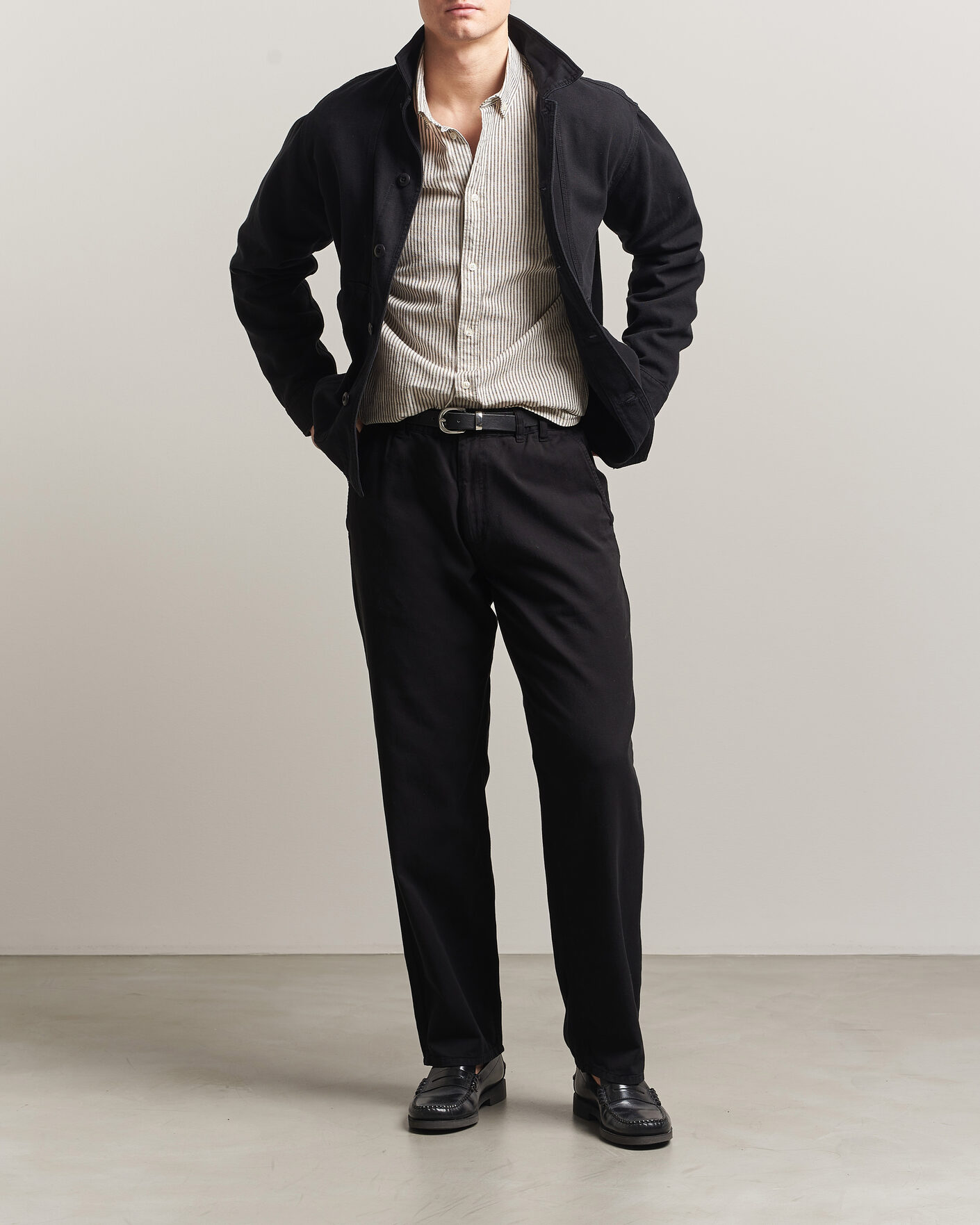 Herr | Byxor | Forét | Clay Light Pants Black