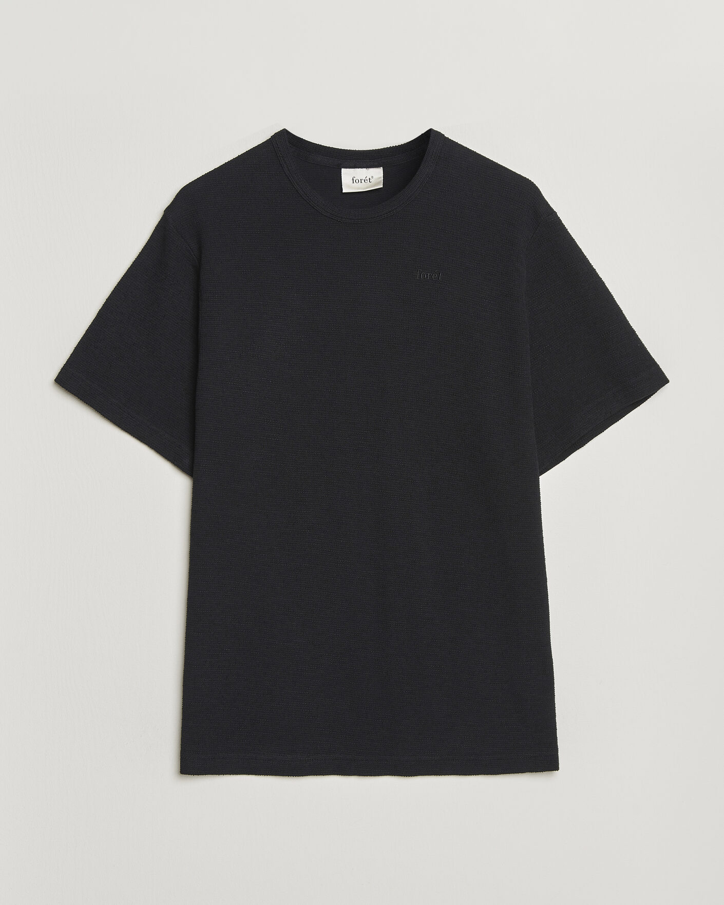 Herr | T-Shirts | Forét | Fir Structured T-Shit Black