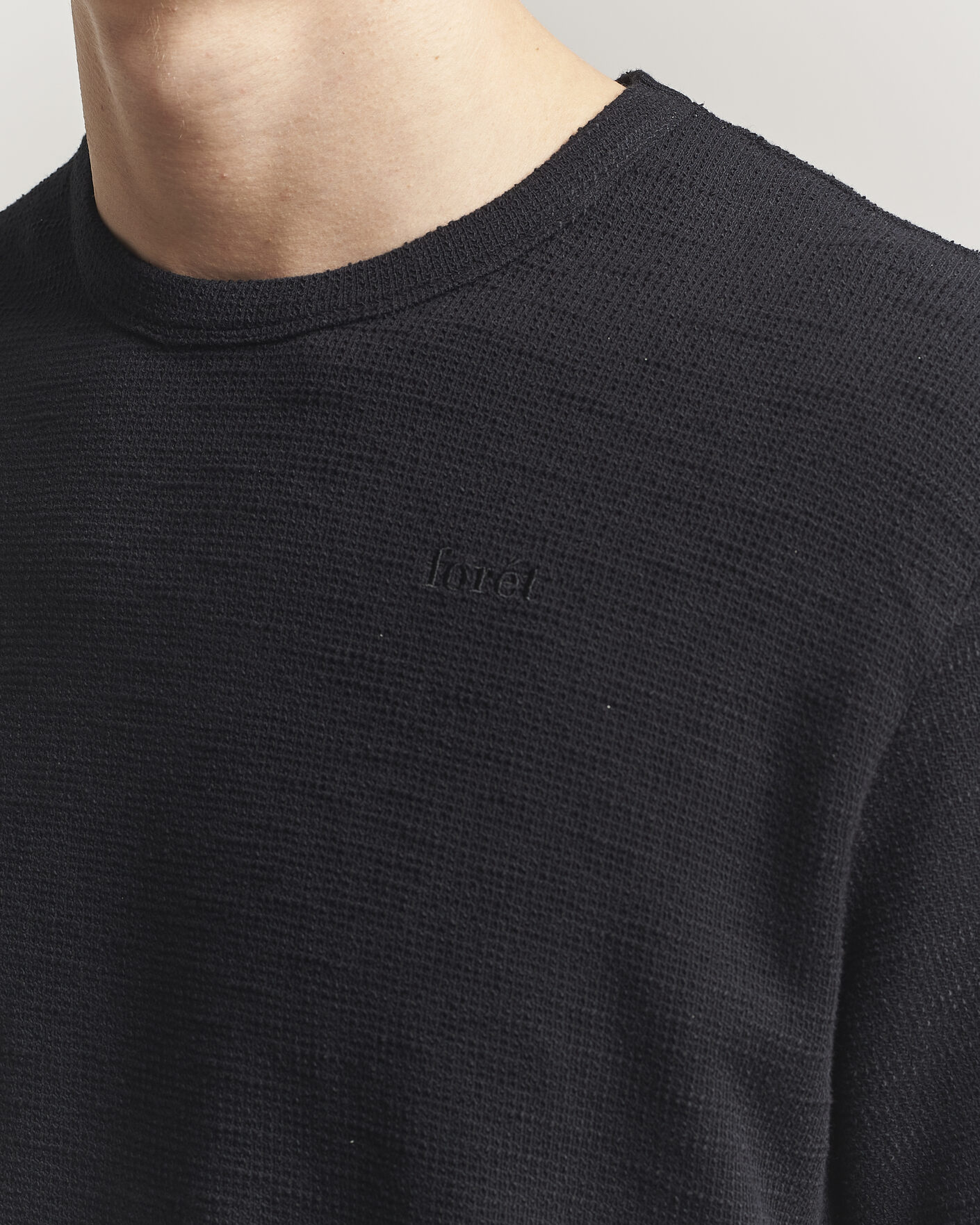 Herr | T-Shirts | Forét | Fir Structured T-Shit Black