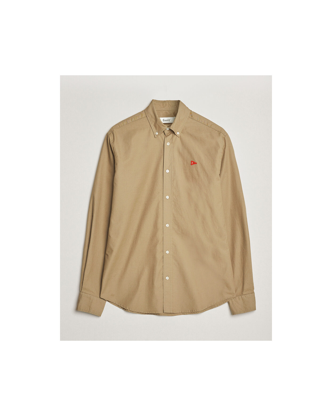 Herr | Skjortor | Forét | Flag Regular Fit Oxford Shirt Khaki