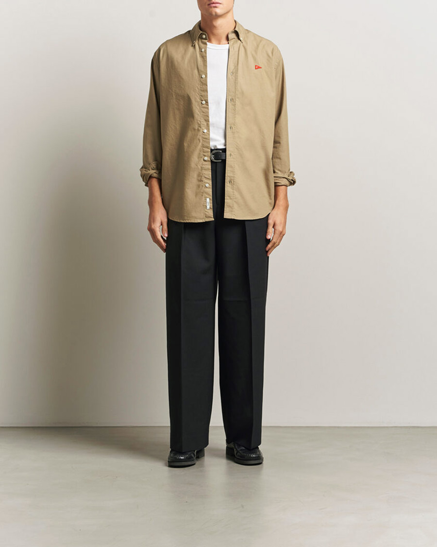 Herr | Skjortor | Forét | Flag Regular Fit Oxford Shirt Khaki