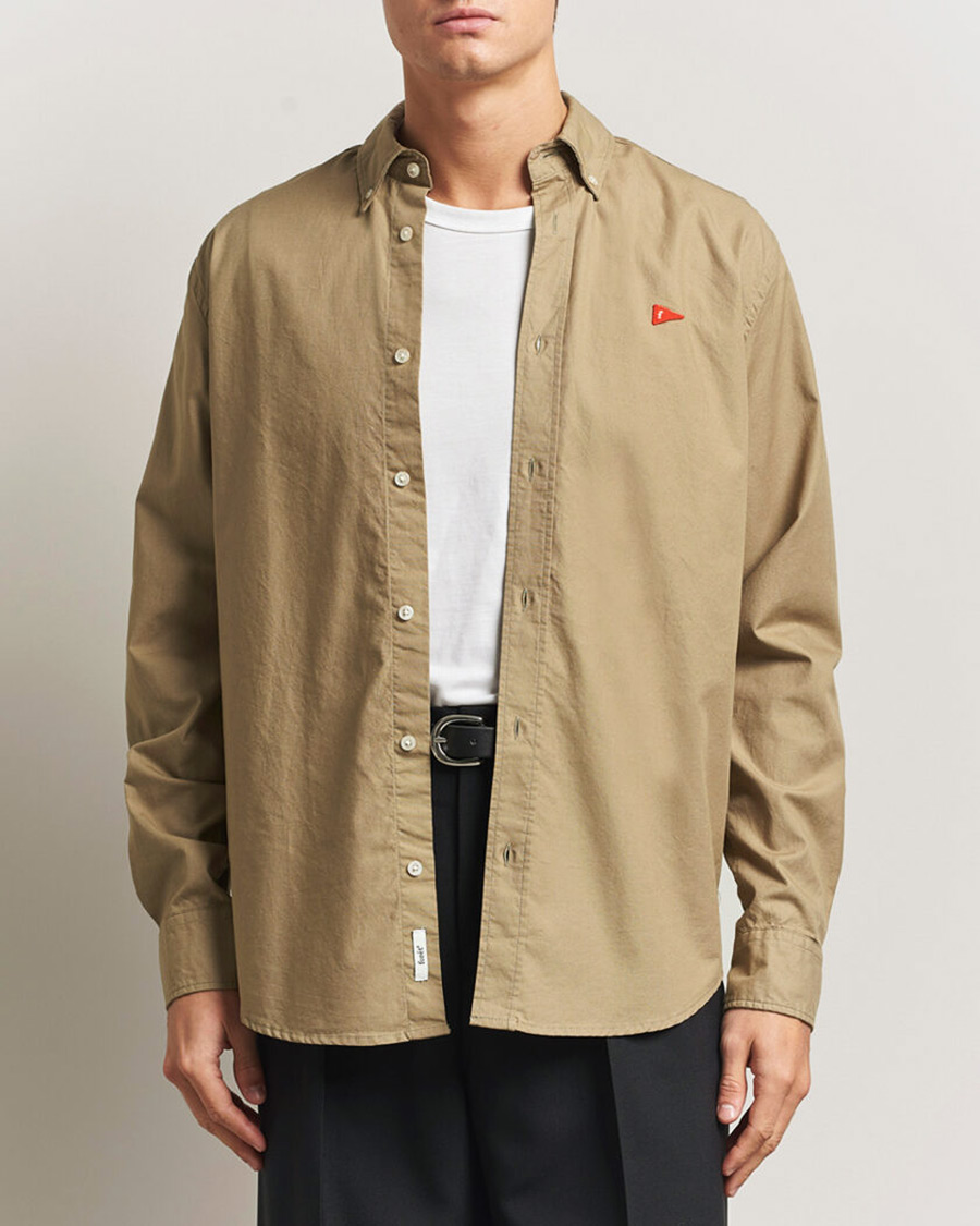 Herr | Skjortor | Forét | Flag Regular Fit Oxford Shirt Khaki