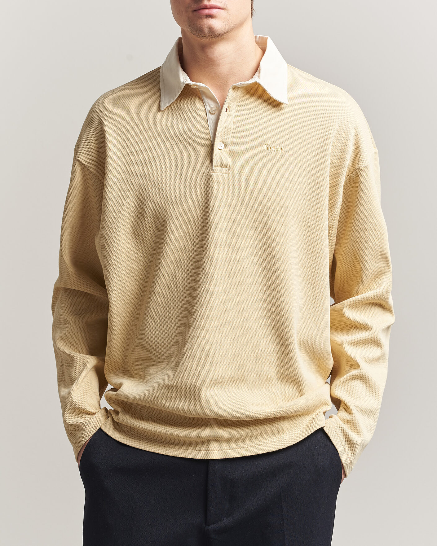 Herr | Tröjor | Forét | Match Rugby Structured Sweatshirt Vintage Yellow