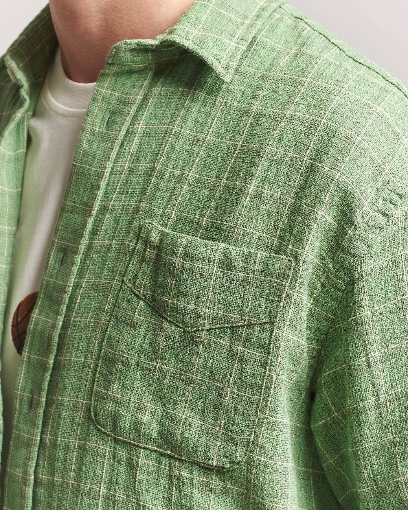 Herr | Skjortor | Forét | Scout Relaxed Fit Loose Weave Shirt Vibrant Moss