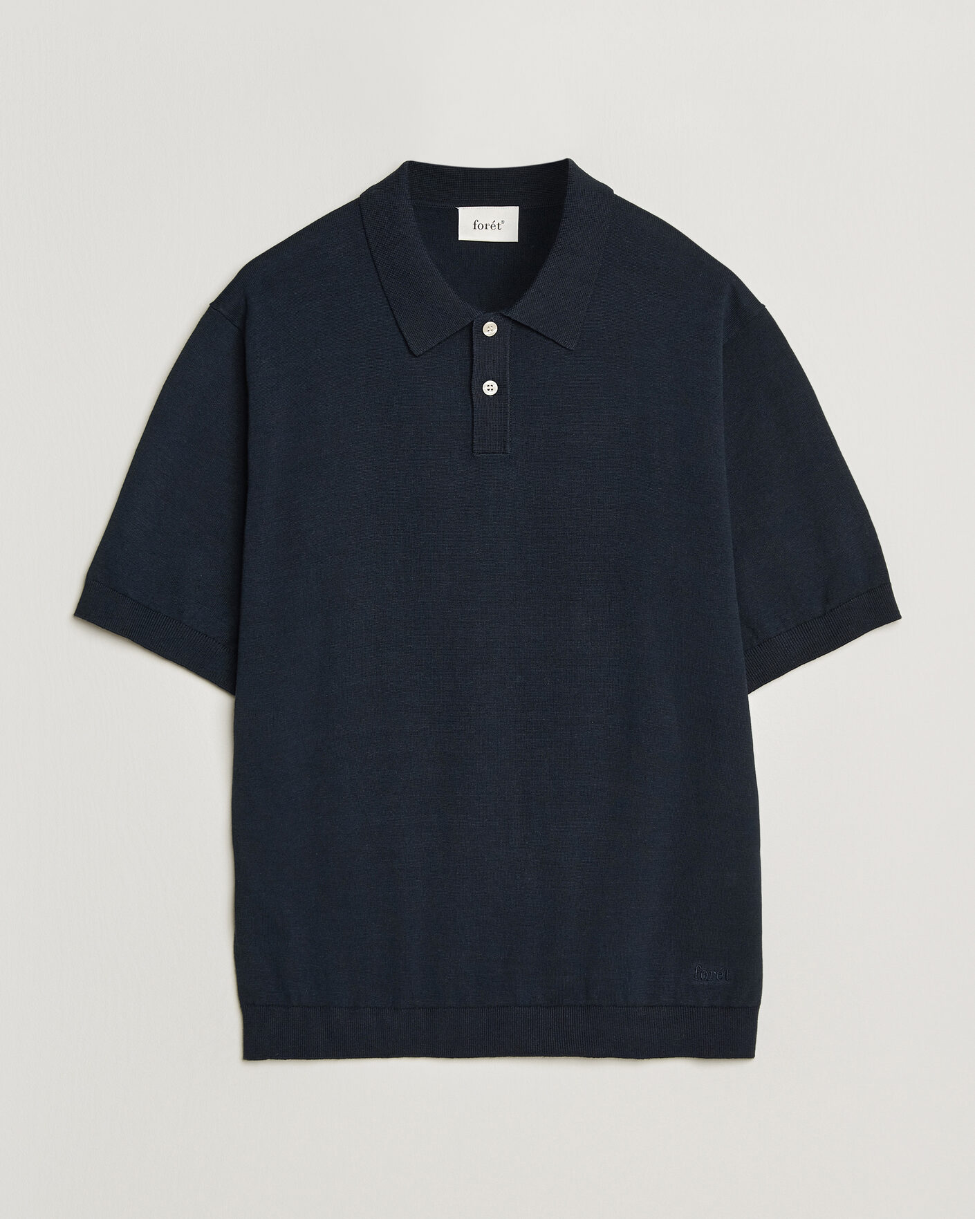 Herr | Pikéer | Forét | Sea Cotton/Linen Polo Navy