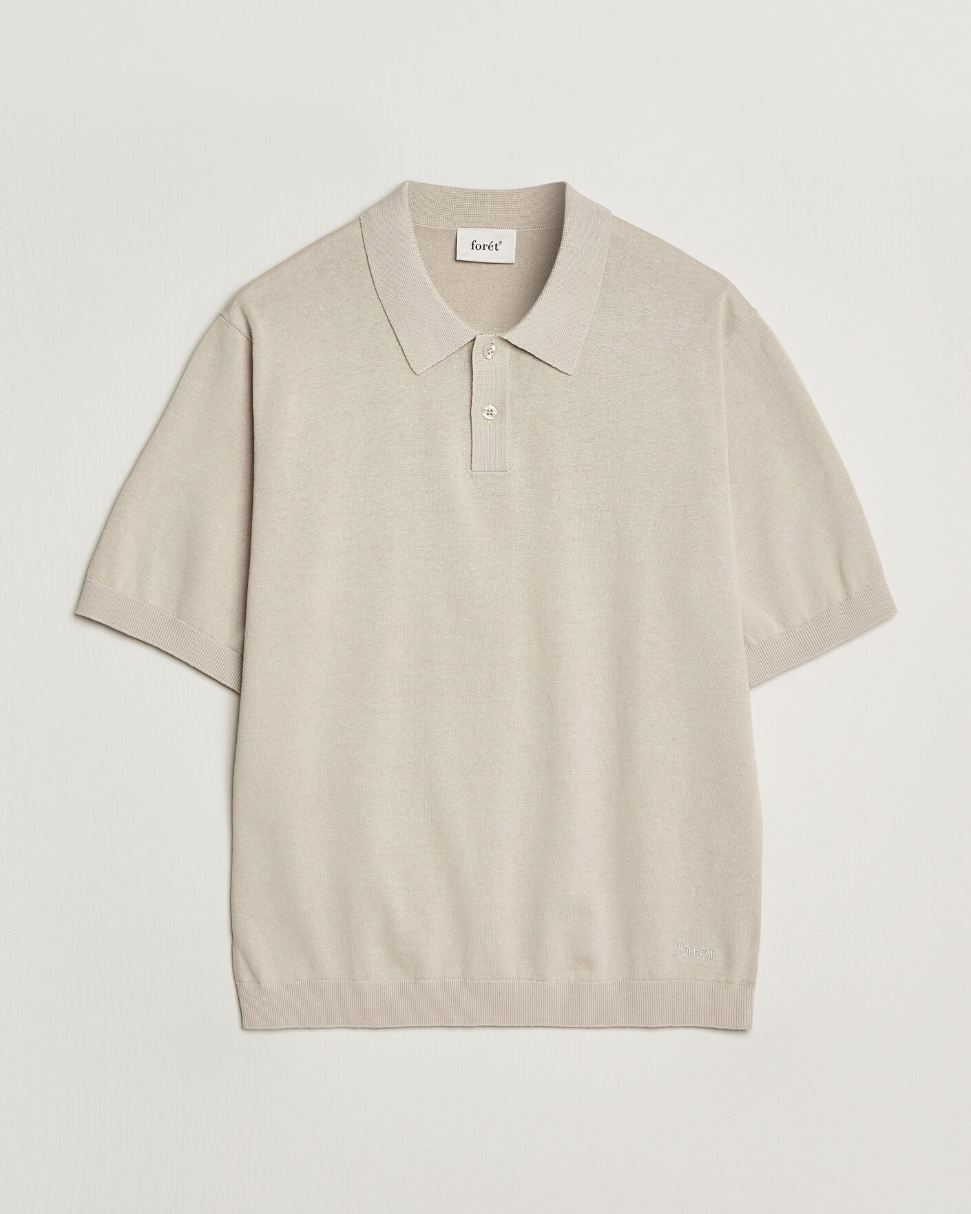 Herr | Pikéer | Forét | Sea Cotton/Linen Polo Oatmeal