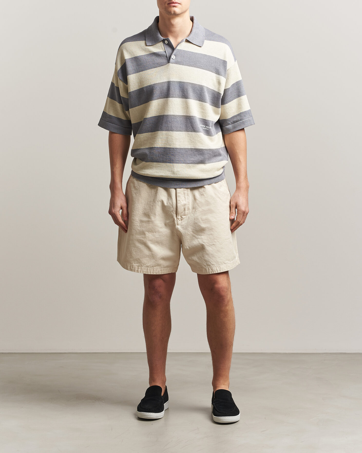 Herr | Shorts | Stone Island | Marina Organic Slub Cotton Shorts Ivory
