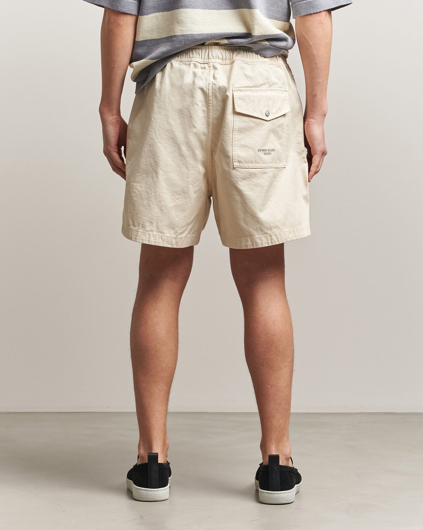 Herr | Shorts | Stone Island | Marina Organic Slub Cotton Shorts Ivory