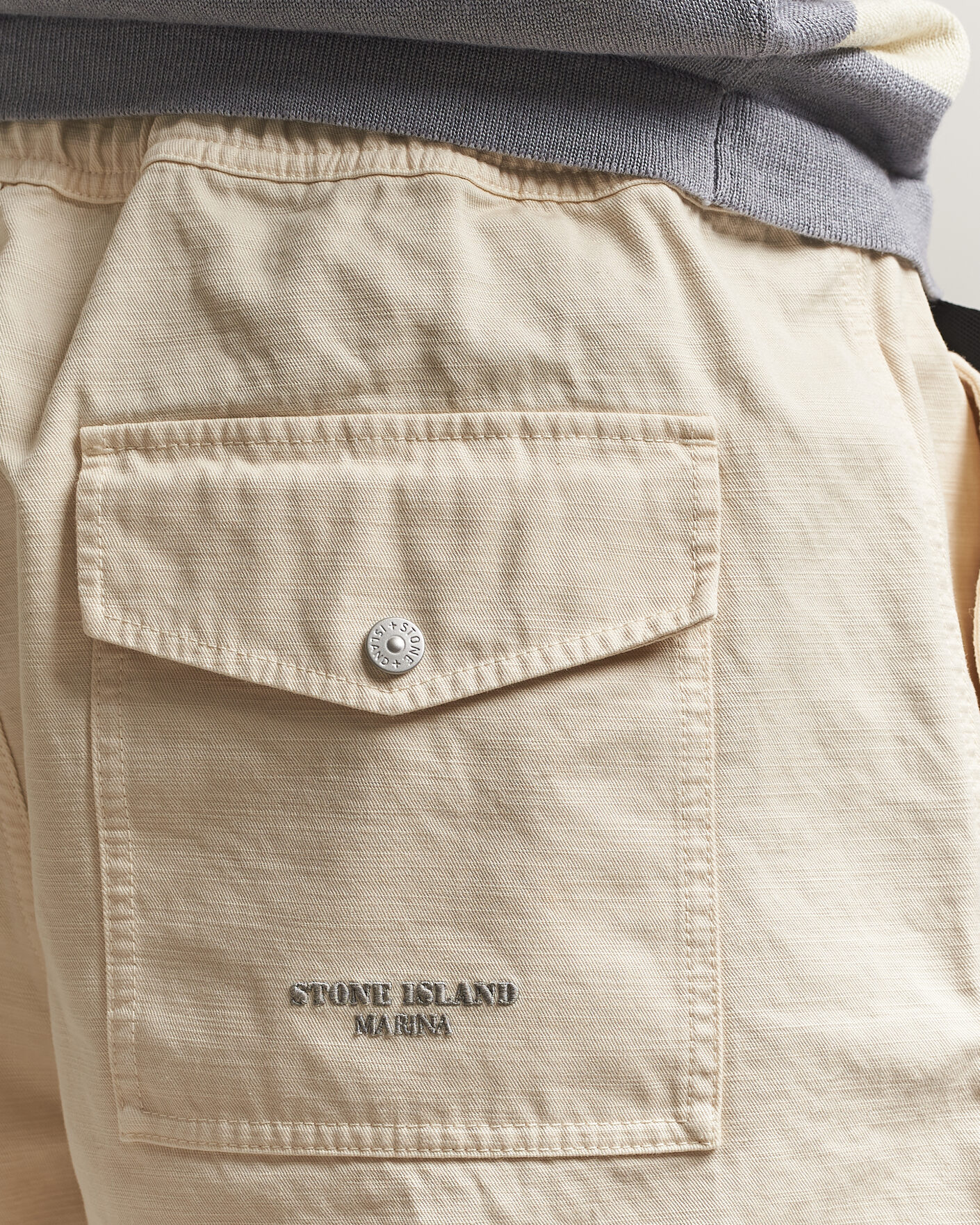 Herr | Shorts | Stone Island | Marina Organic Slub Cotton Shorts Ivory