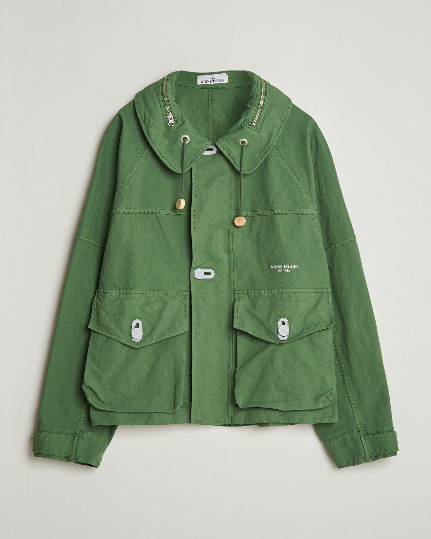 Herr | Jackor | Stone Island | Marina Panama Weave Coach Jacket Quartz Green
