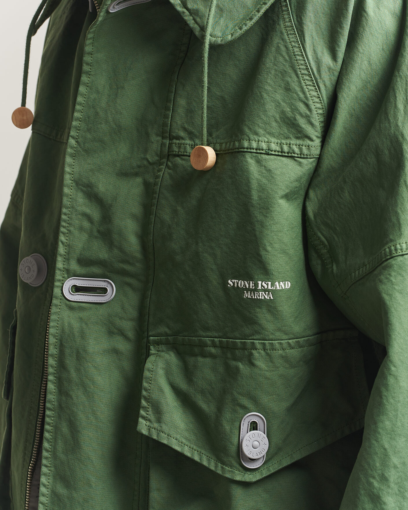 Herr | Jackor | Stone Island | Marina Panama Weave Coach Jacket Quartz Green