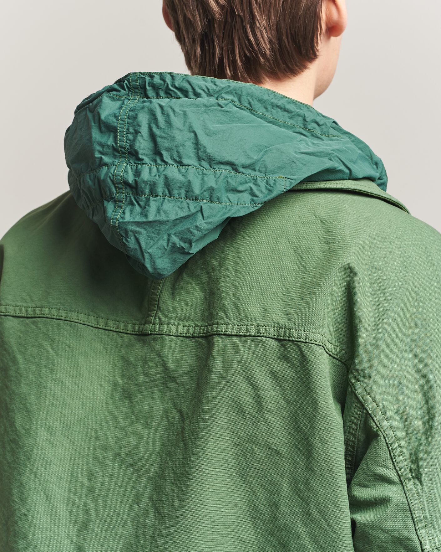 Herr | Jackor | Stone Island | Marina Panama Weave Coach Jacket Quartz Green