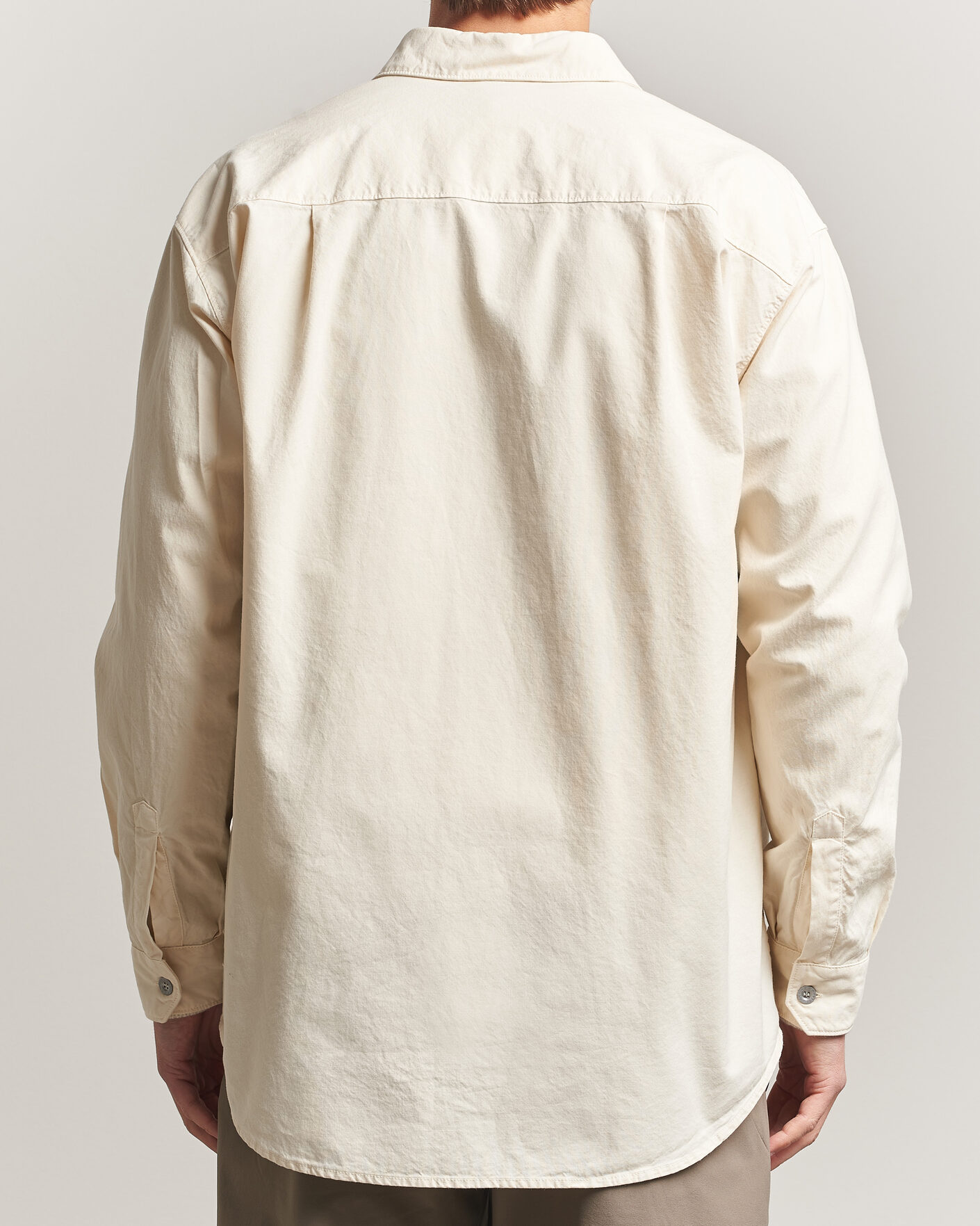 Herr | Skjortor | Stone Island | Marina Cotton Panama Weave Overshirt Ivory