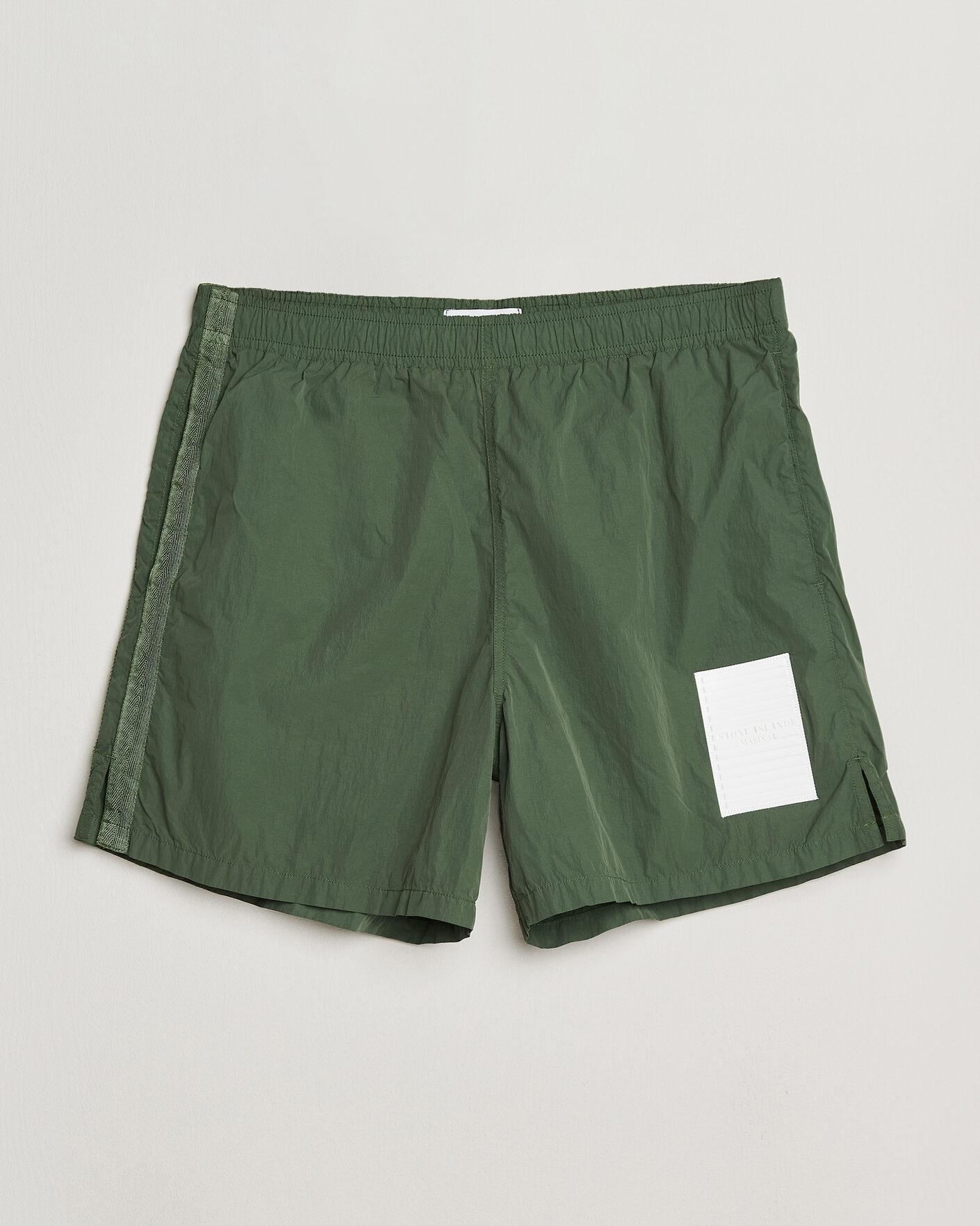 Herr | Badbyxor | Stone Island | Marina Micro Brushed Nylon-TC Swimshorts Quartz Green