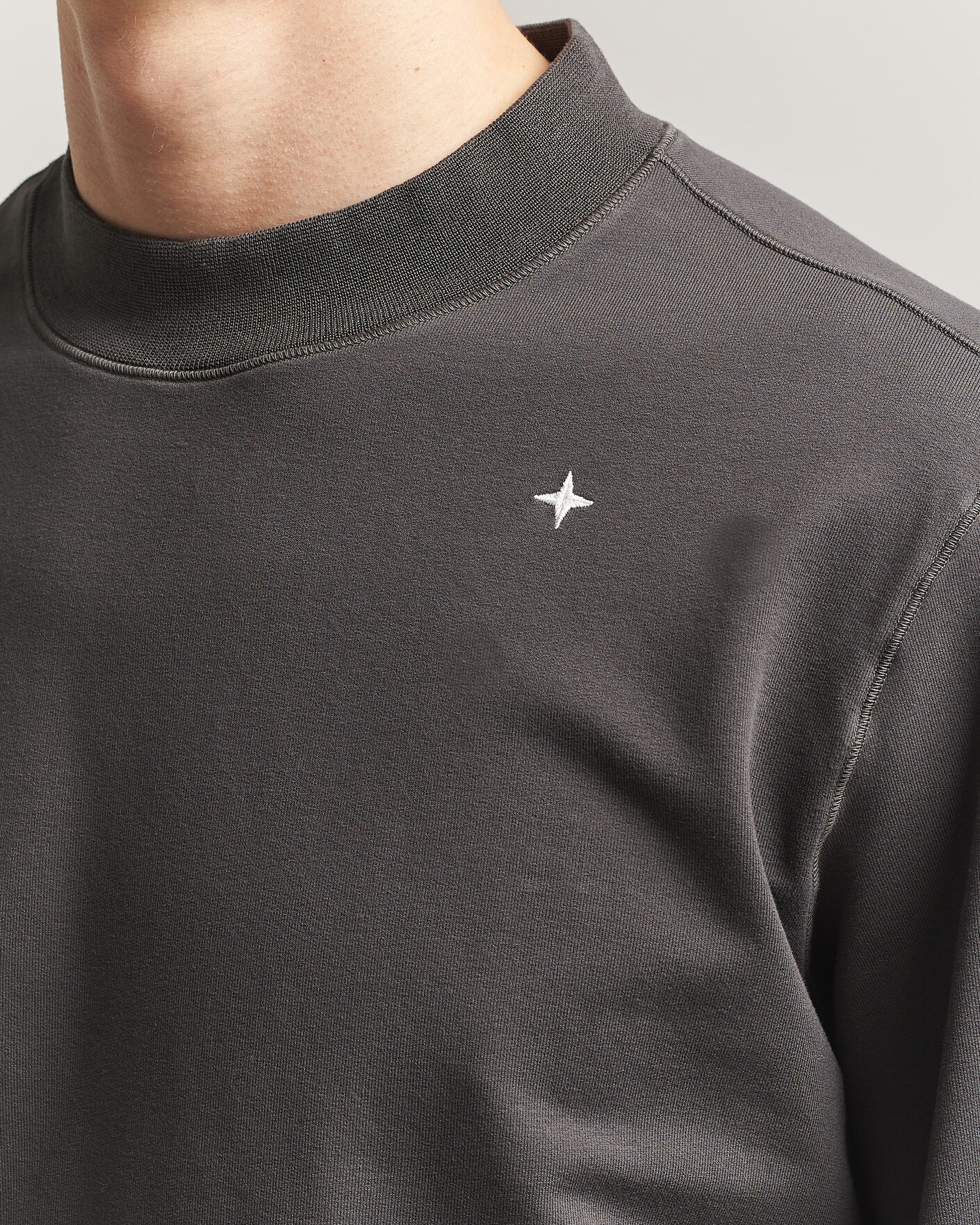 Herr | Tröjor | Stone Island | Stellina Cotton Sweatshirt Charcoal