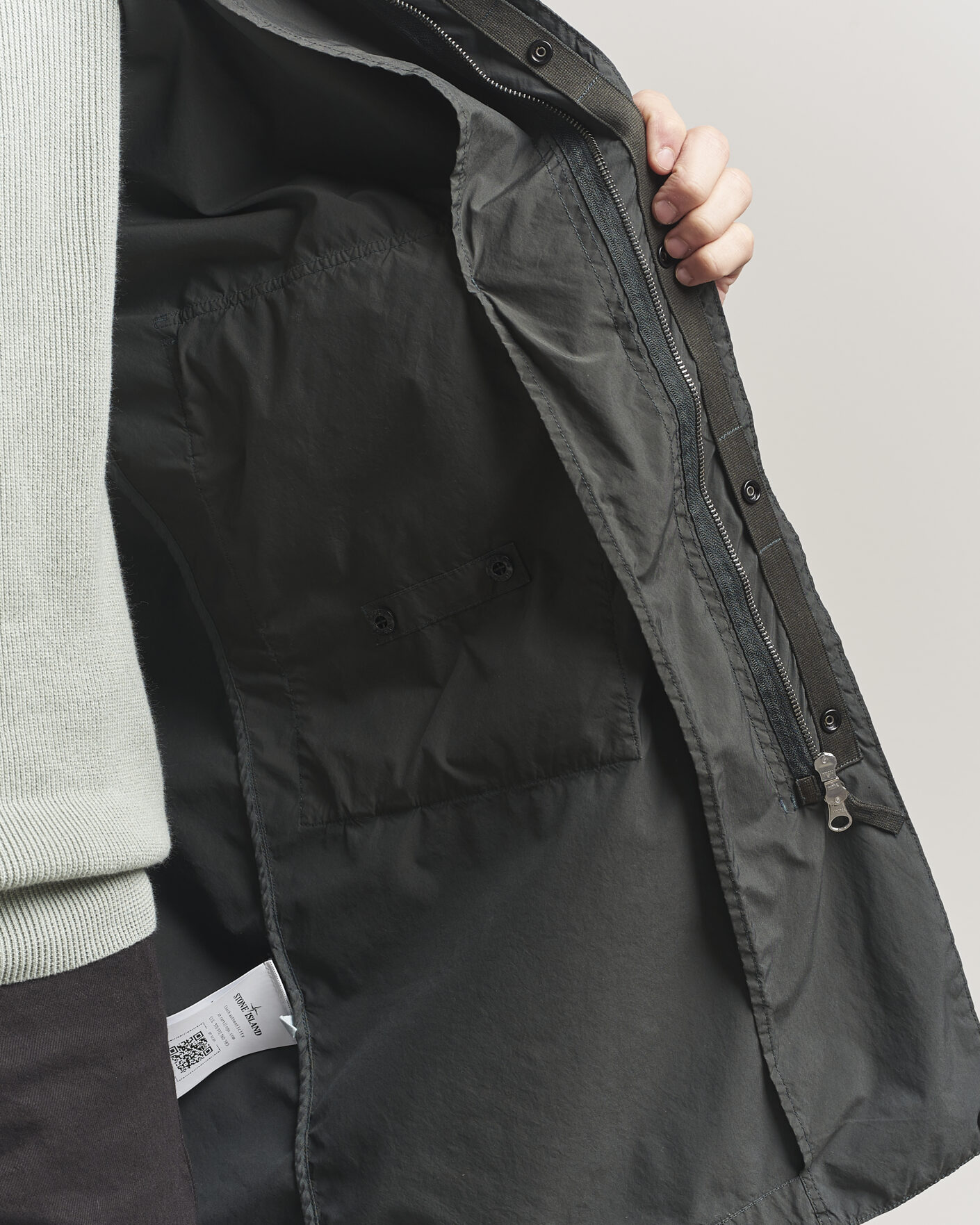 Herr | Jackor | Stone Island | Light Compact Car Coat Charcoal