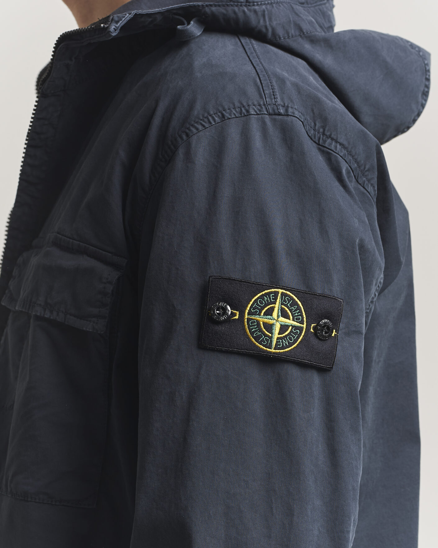 Herr | Jackor | Stone Island | Stretch Cotton Twill Hood Jacket Navy