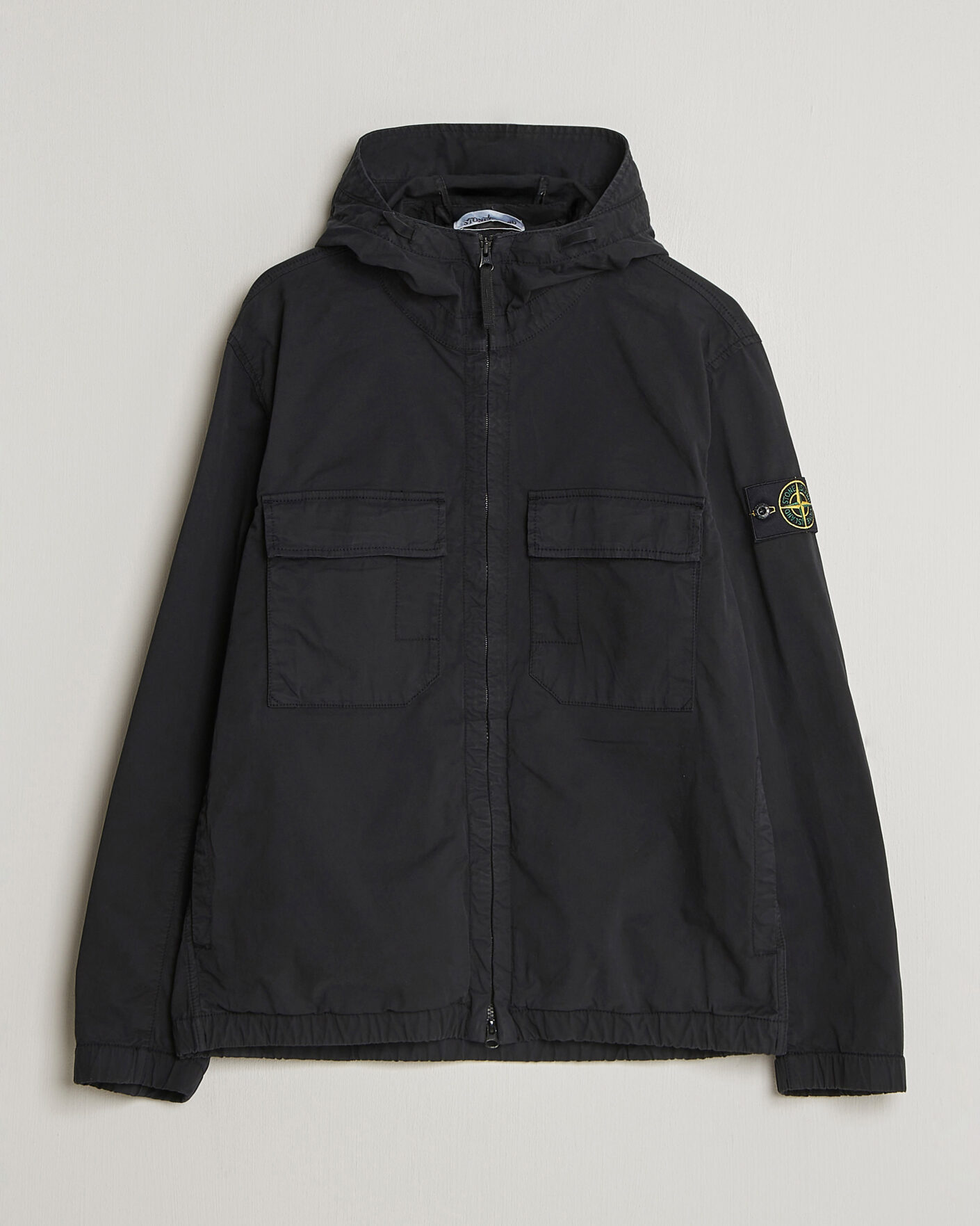 Herr | Jackor | Stone Island | Stretch Cotton Twill Hood Jacket Black
