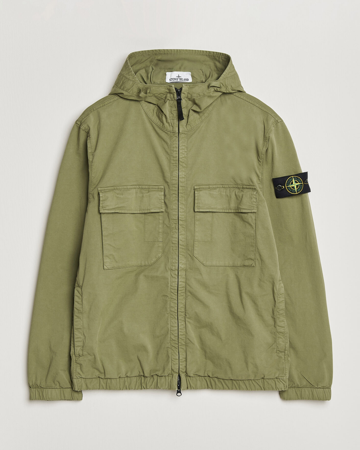 Herr | Jackor | Stone Island | Stretch Cotton Twill Hood Jacket Military Green