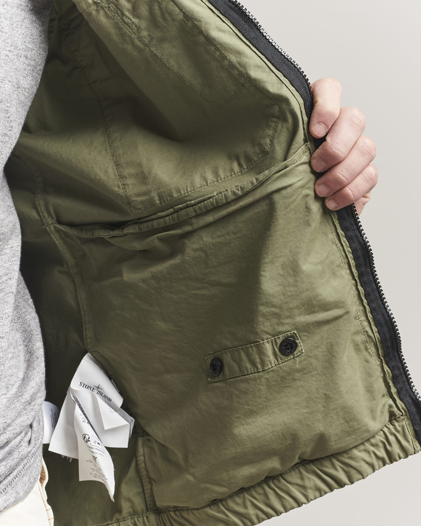 Herr | Jackor | Stone Island | Stretch Cotton Twill Hood Jacket Military Green