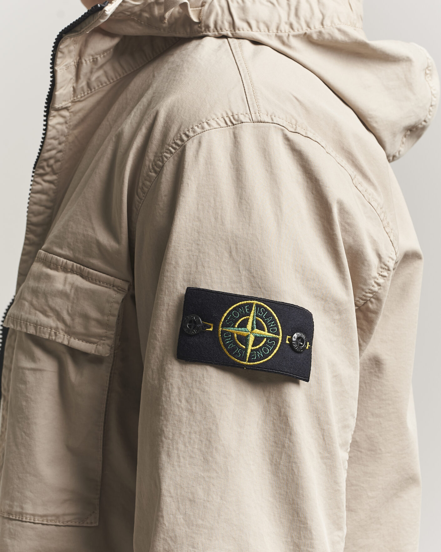 Herr | Jackor | Stone Island | Stretch Cotton Twill Hood Jacket Desert