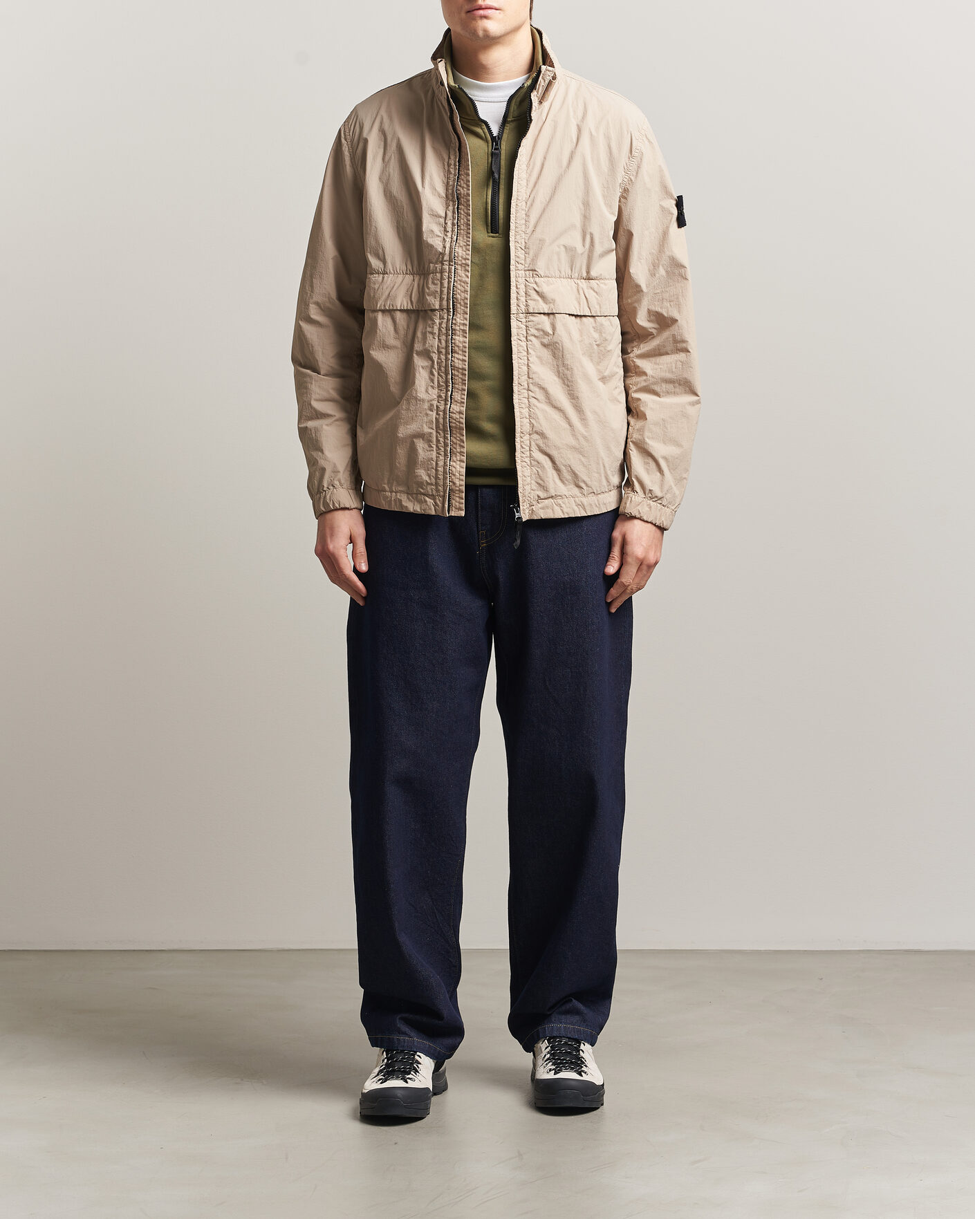Herr | Jackor | Stone Island | Nylon Smerigliato-TC Stand Collar Jacket Desert