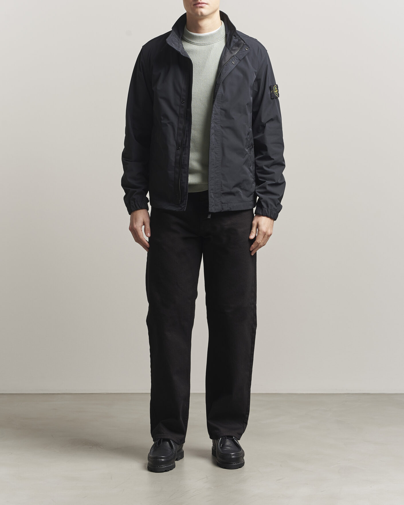 Herr | Jackor | Stone Island | Micro Twill Stand Collar Jacket Black
