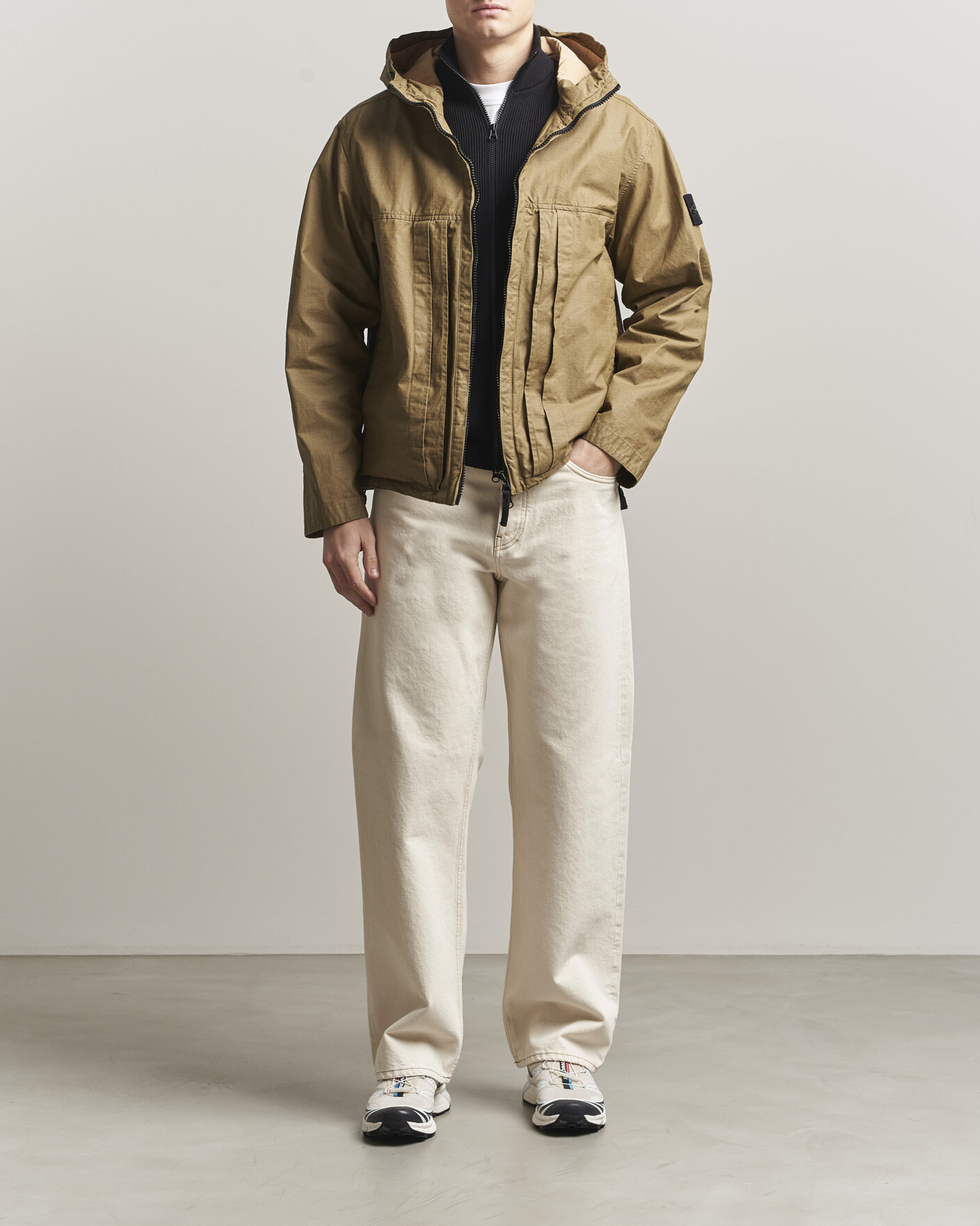 Herr | Jackor | Stone Island | Double Coated Cotton Ripstop Jacket Military Green