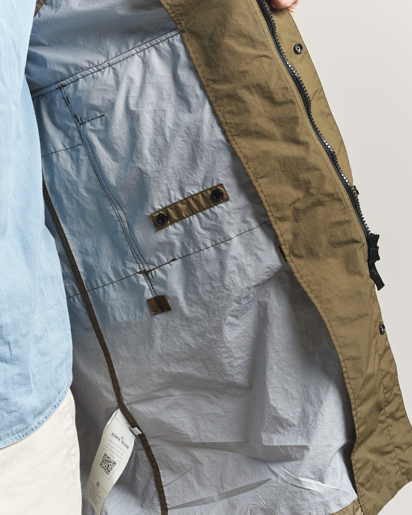 Herr | Jackor | Stone Island | Membrana 3L Hooded Parka Military Green