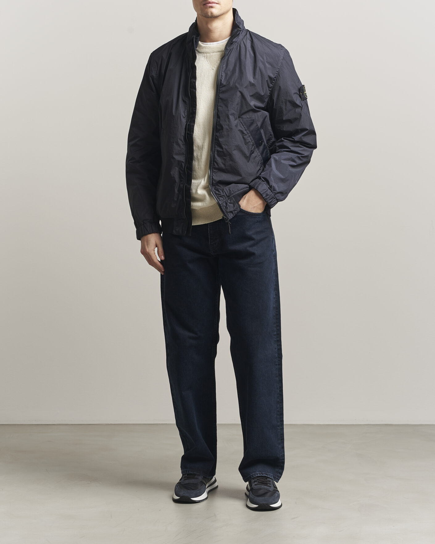 Herr | Jackor | Stone Island | Crinkle Reps Short Jacket Navy