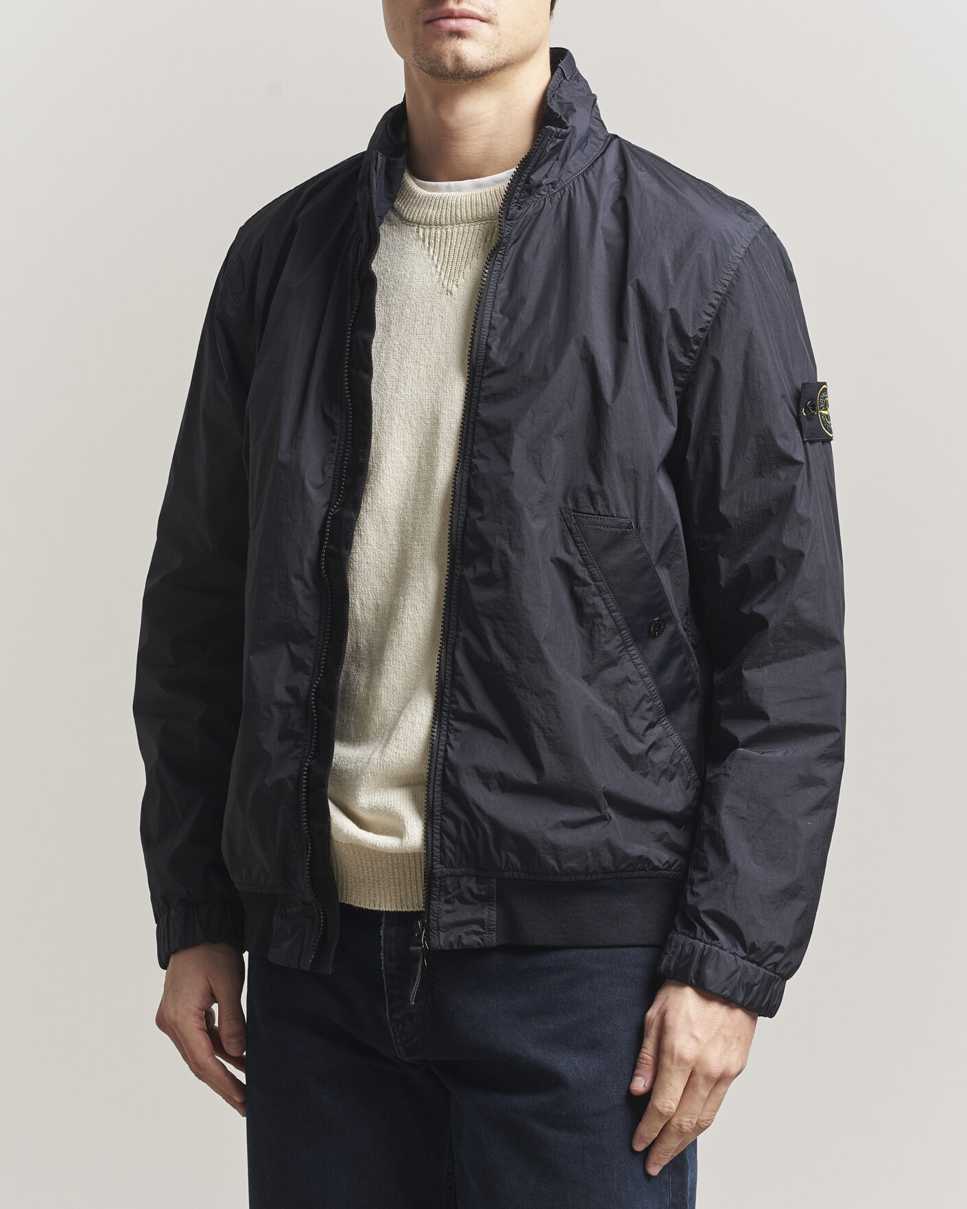 Herr | Jackor | Stone Island | Crinkle Reps Short Jacket Navy
