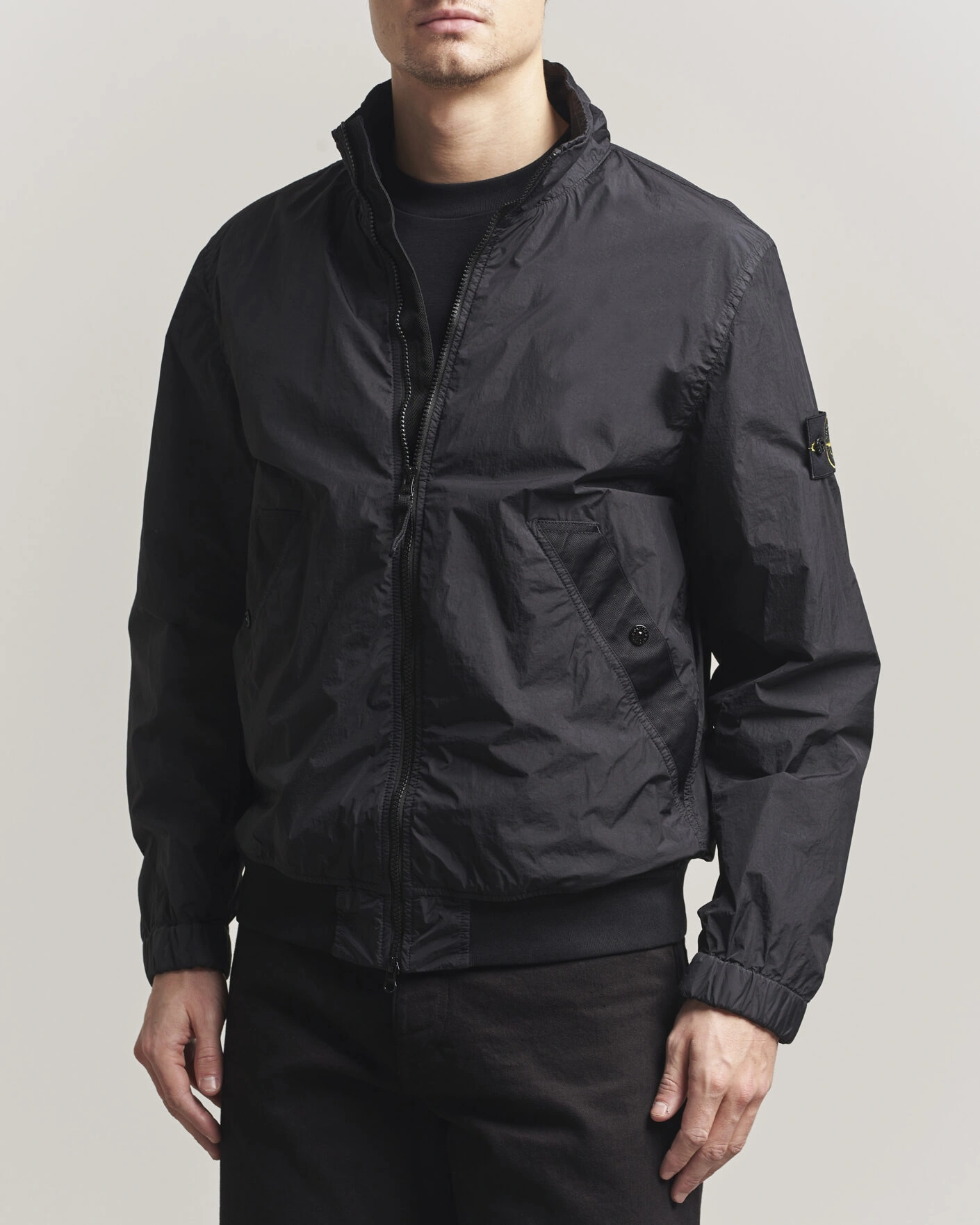Herr | Jackor | Stone Island | Crinkle Reps Short Jacket Black