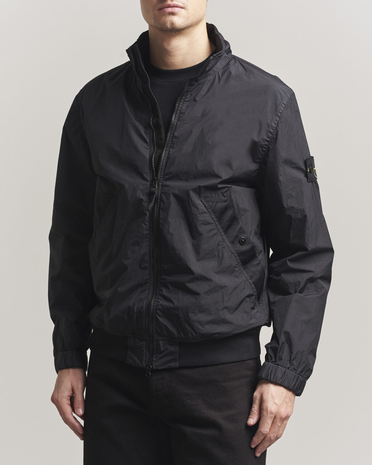 Herr | Jackor | Stone Island | Crinkle Reps Short Jacket Black