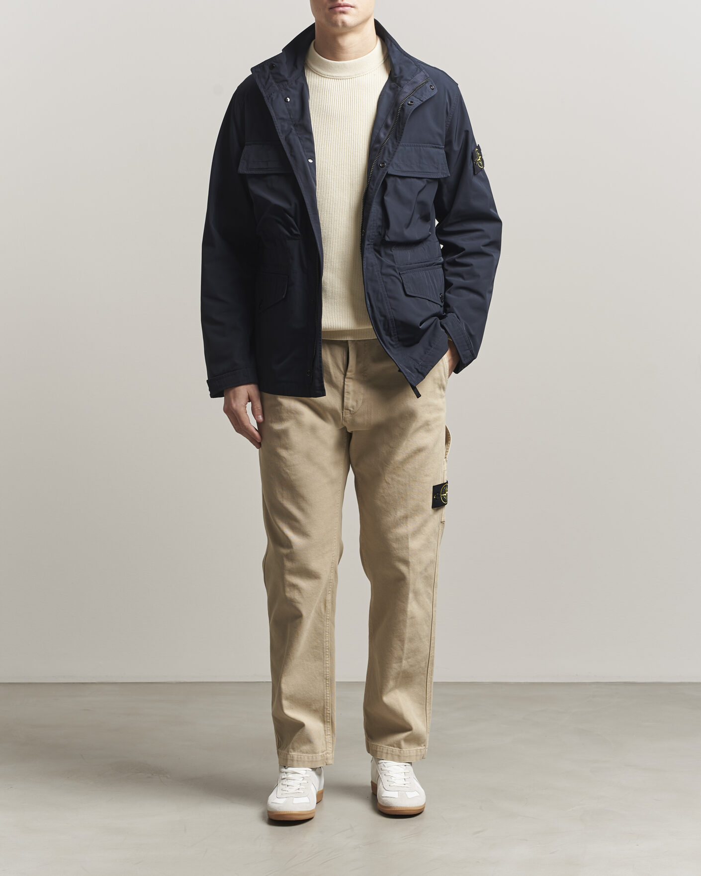 Herr | Jackor | Stone Island | Micro Twill Field Jacket Navy