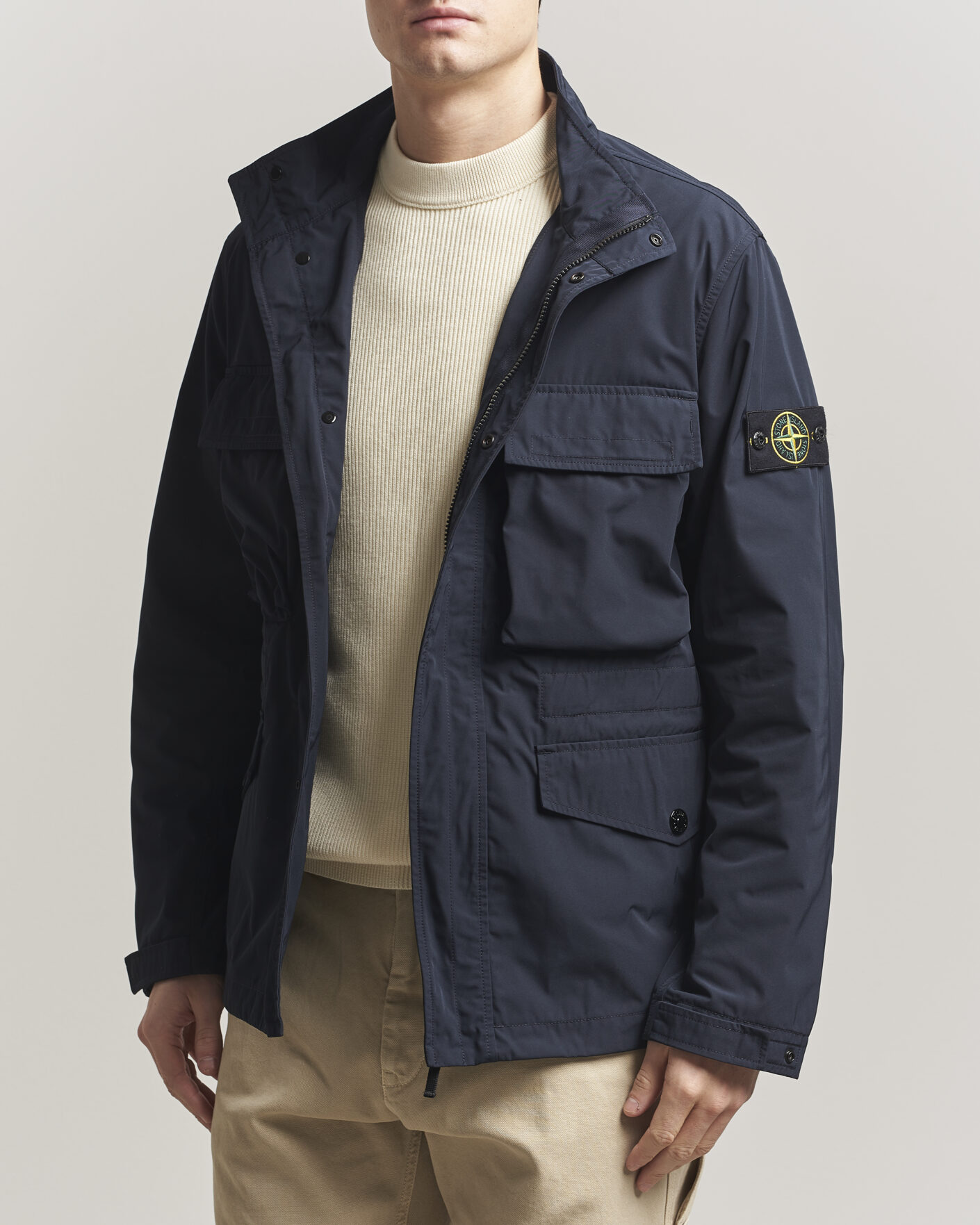 Herr | Jackor | Stone Island | Micro Twill Field Jacket Navy
