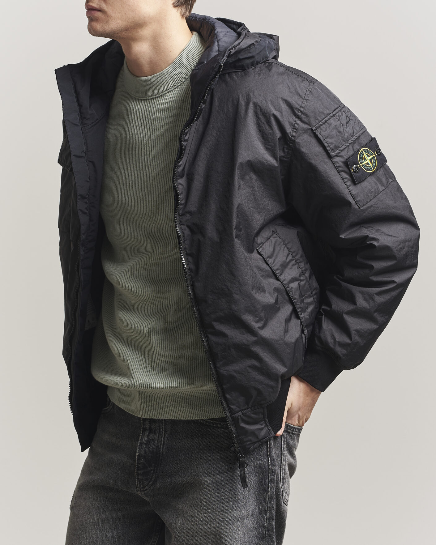 Herr | Jackor | Stone Island | Membrana 3L Hood Jacket Black