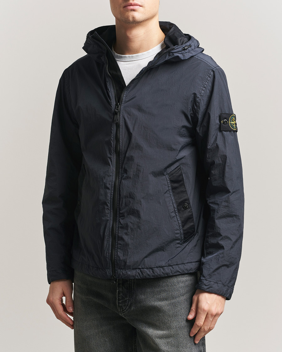 Herr | Jackor | Stone Island | Crinkle Reps Padded Hood Jacket Navy