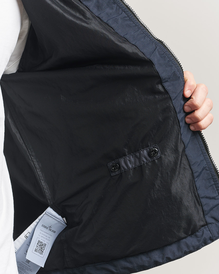 Herr | Jackor | Stone Island | Crinkle Reps Padded Hood Jacket Navy