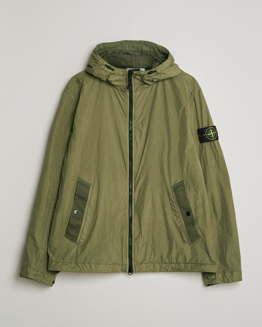 Herr | Jackor | Stone Island | Crinkle Reps Padded Hood Jacket Military Green
