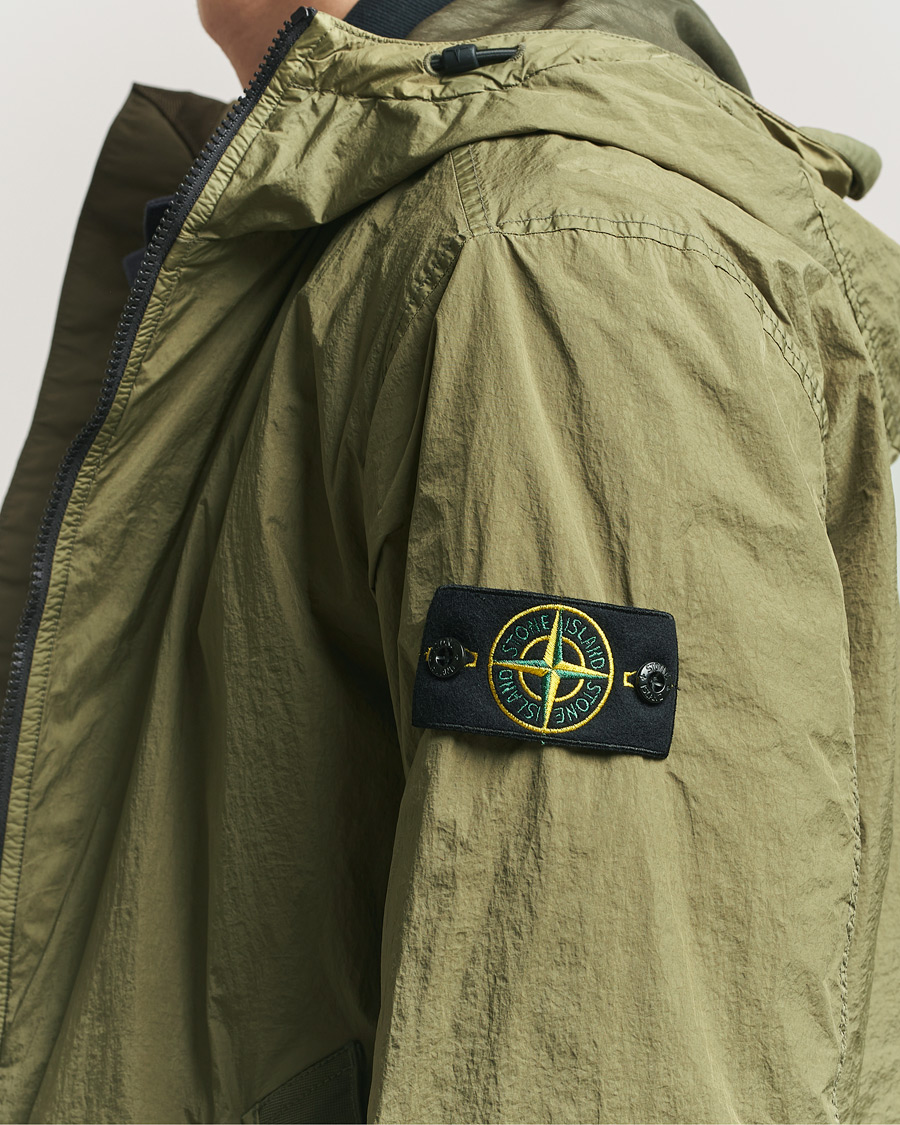 Herr | Jackor | Stone Island | Crinkle Reps Padded Hood Jacket Military Green