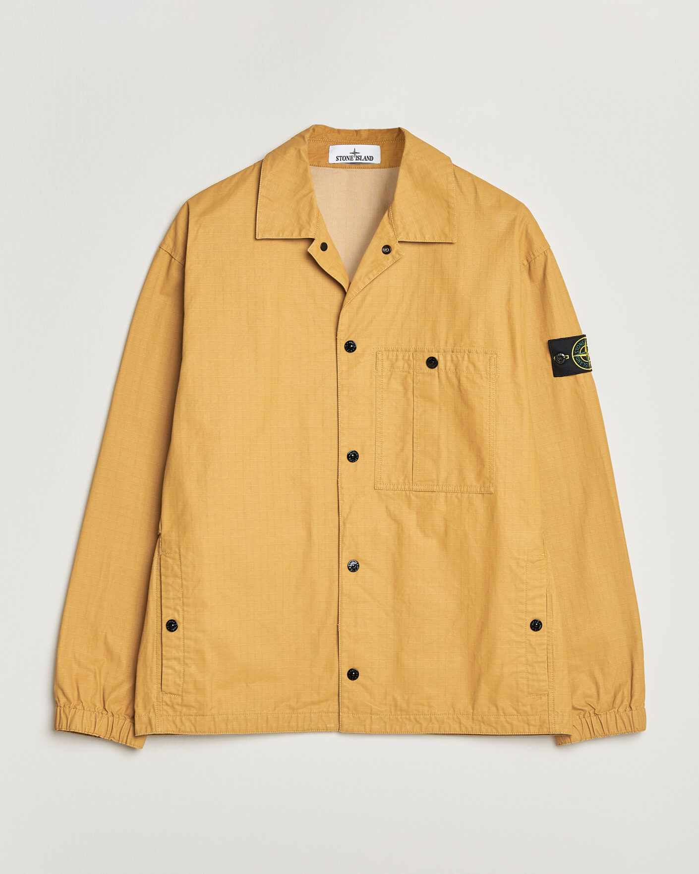 Herr | Jackor | Stone Island | Double Coated Cotton Ripstop Overshirt Mustard