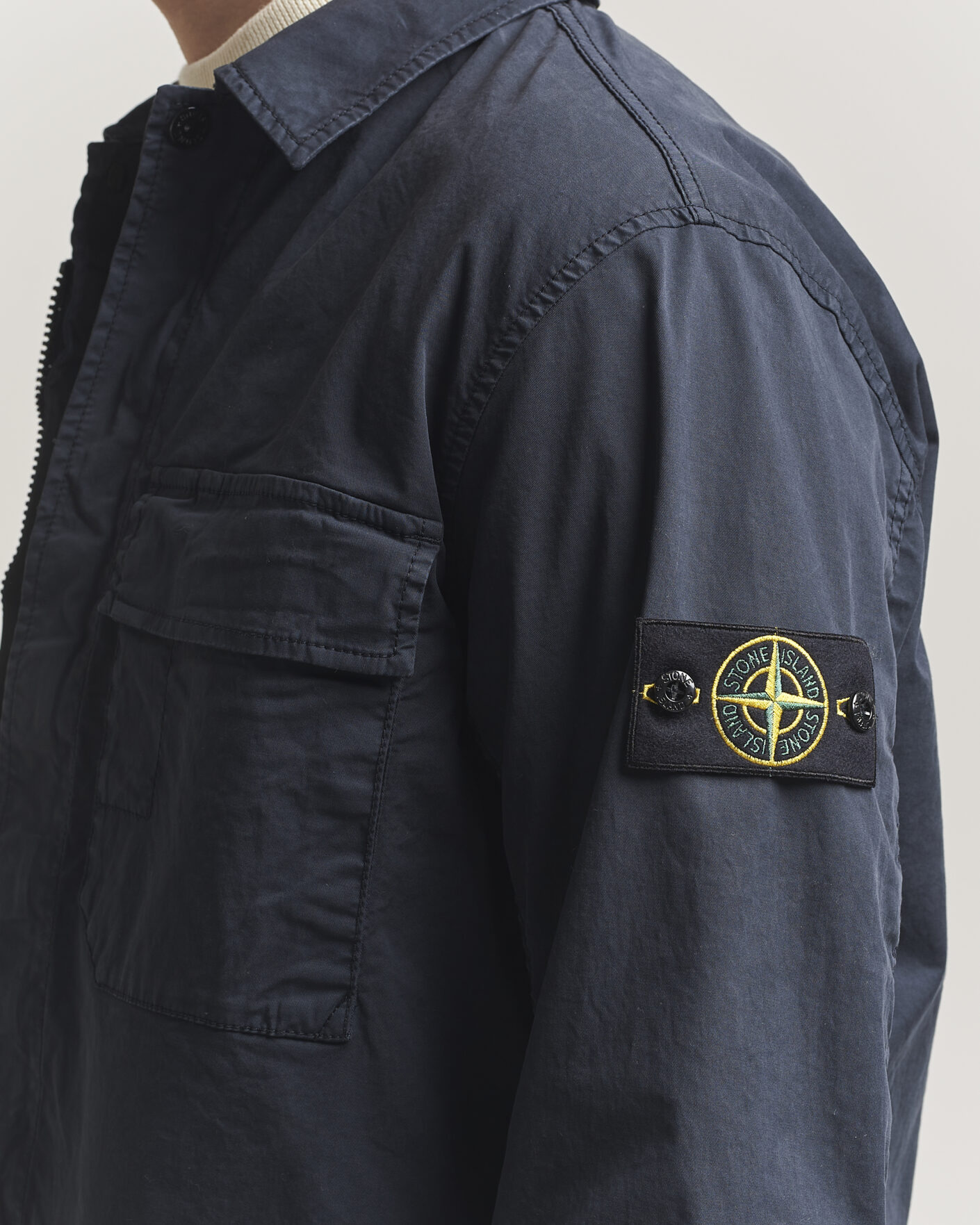 Herr | Jackor | Stone Island | Organic Cotton Twill Overshirt Navy