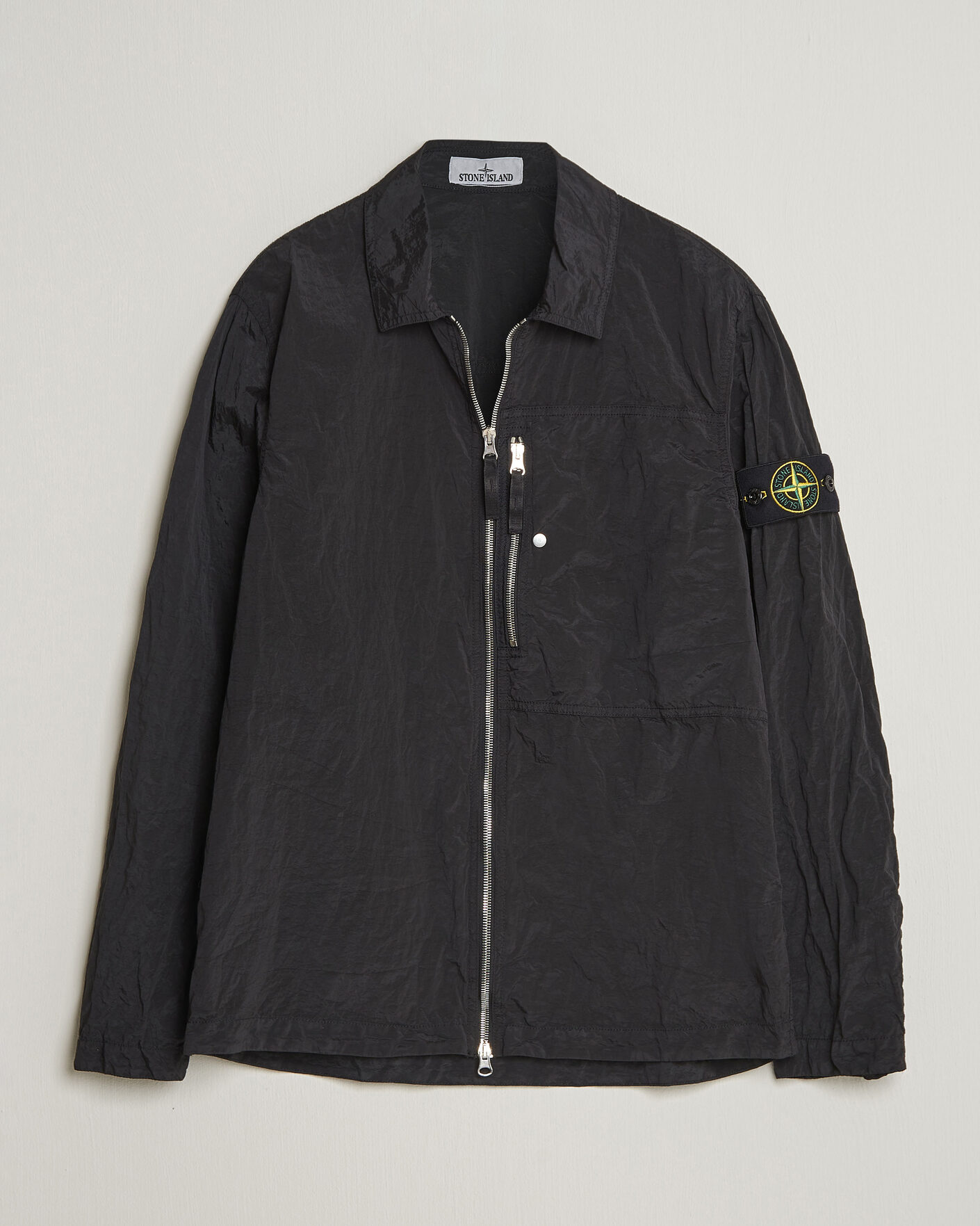 Herr | Skjortor | Stone Island | Nylon Metal Zip Overshirt Black
