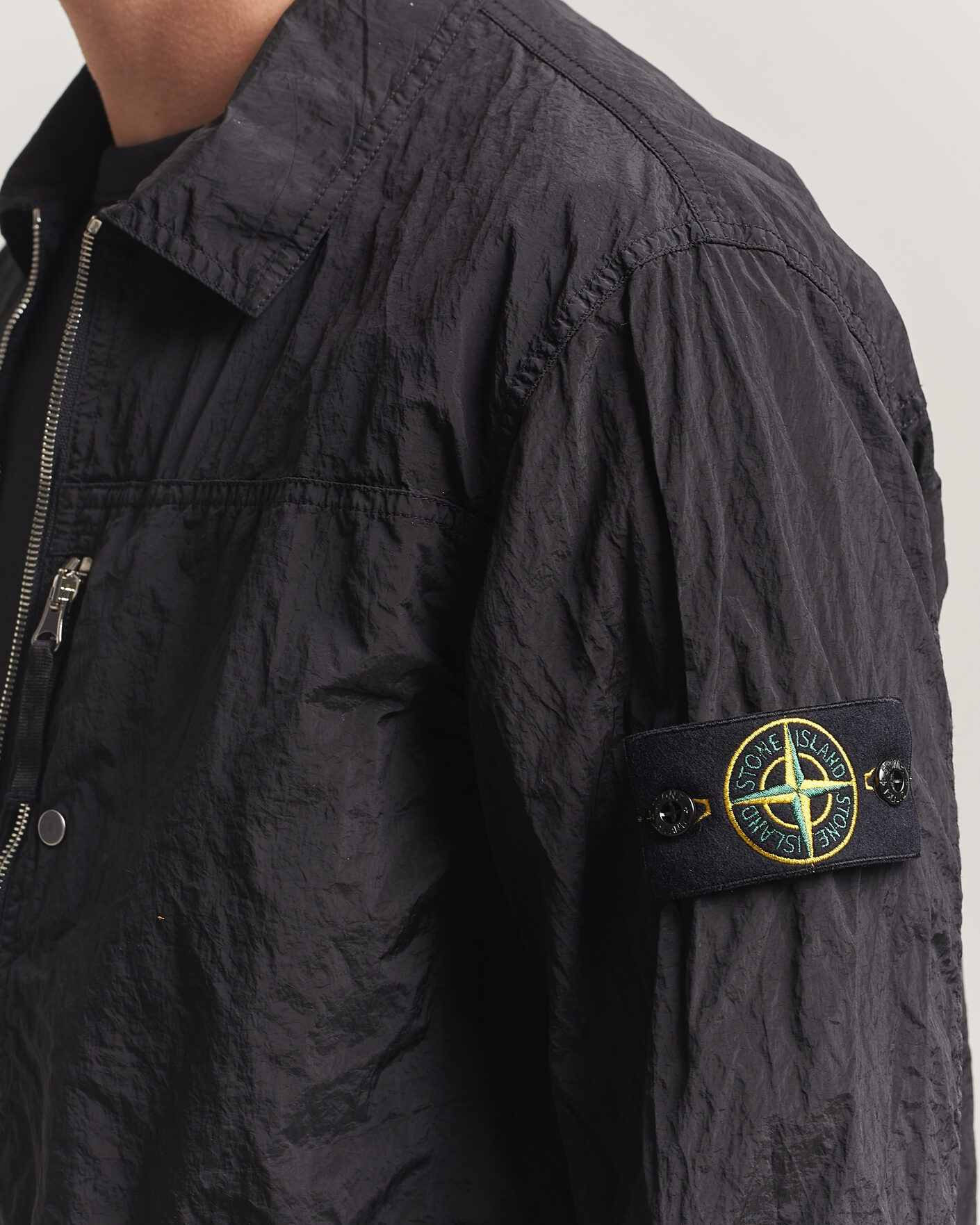 Herr | Skjortor | Stone Island | Nylon Metal Zip Overshirt Black