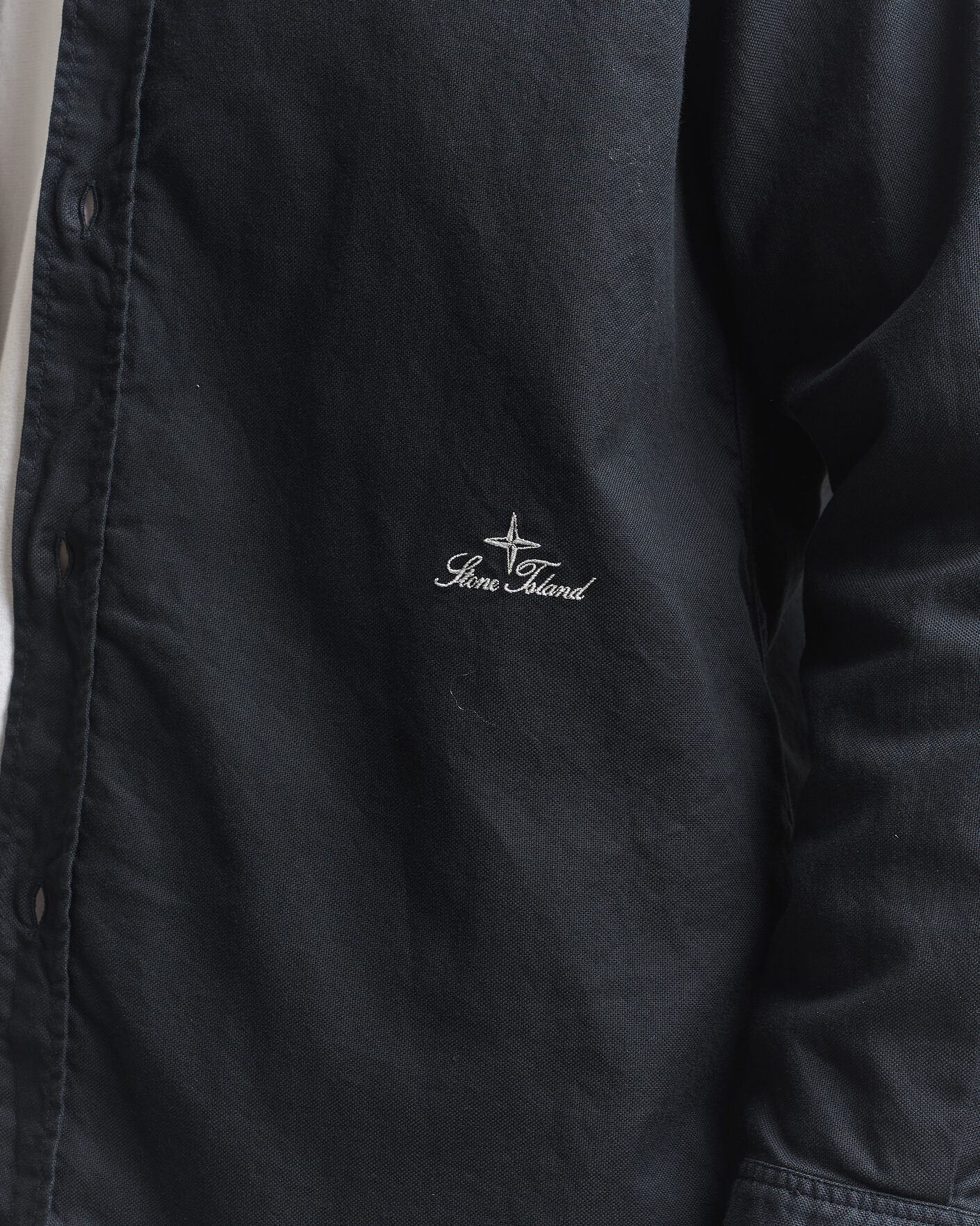 Herr | Skjortor | Stone Island | Organic Cotton Oxford Shirt Navy