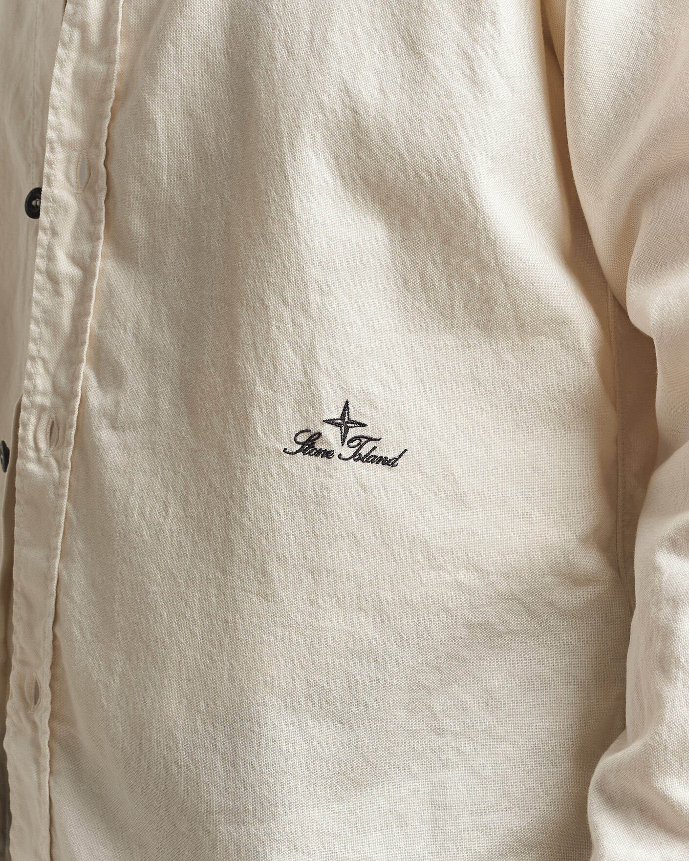 Herr | Skjortor | Stone Island | Organic Cotton Oxford Shirt Ivory