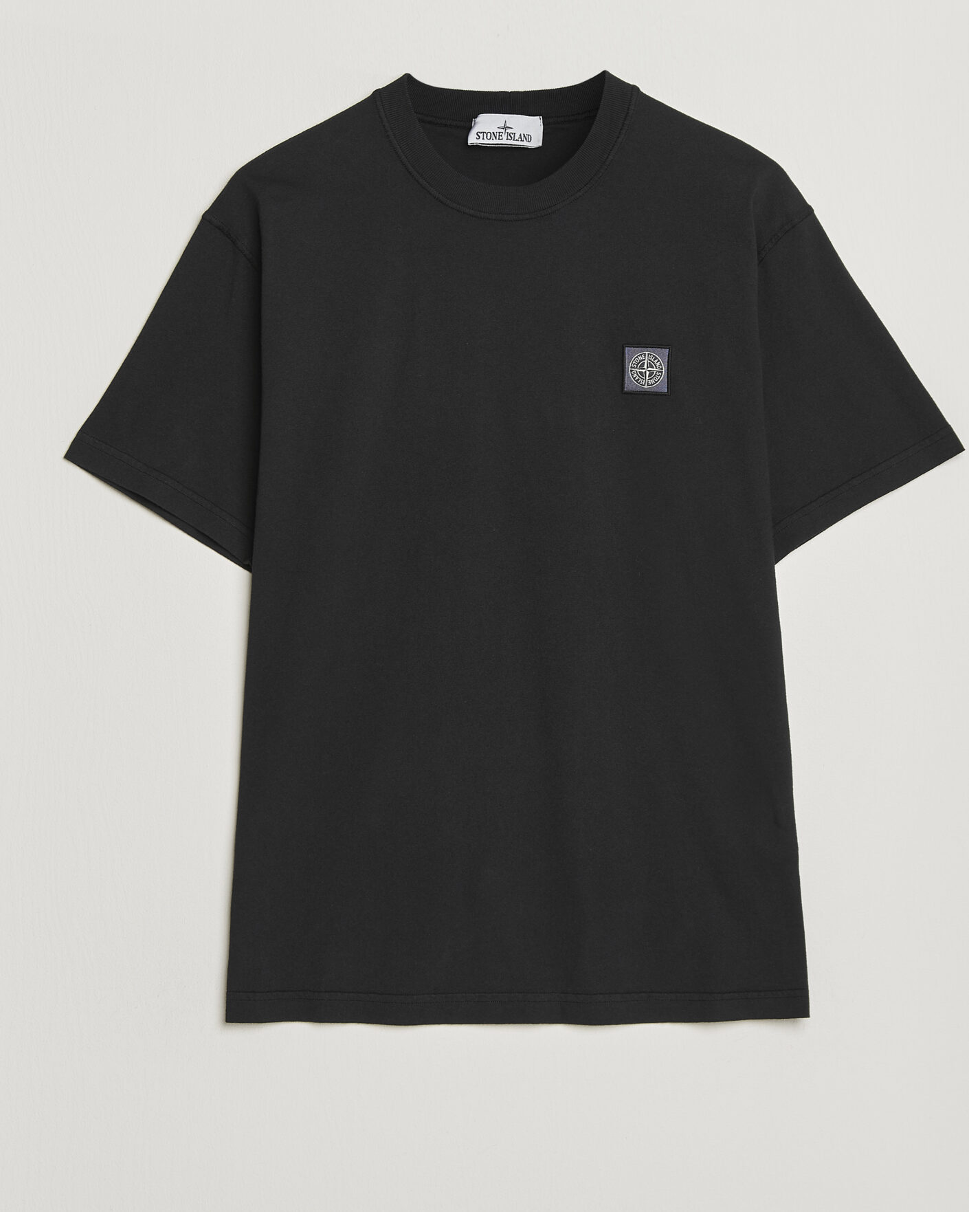 Herr | T-Shirts | Stone Island | Organic Cotton Fissato Effect T-Shirt Black